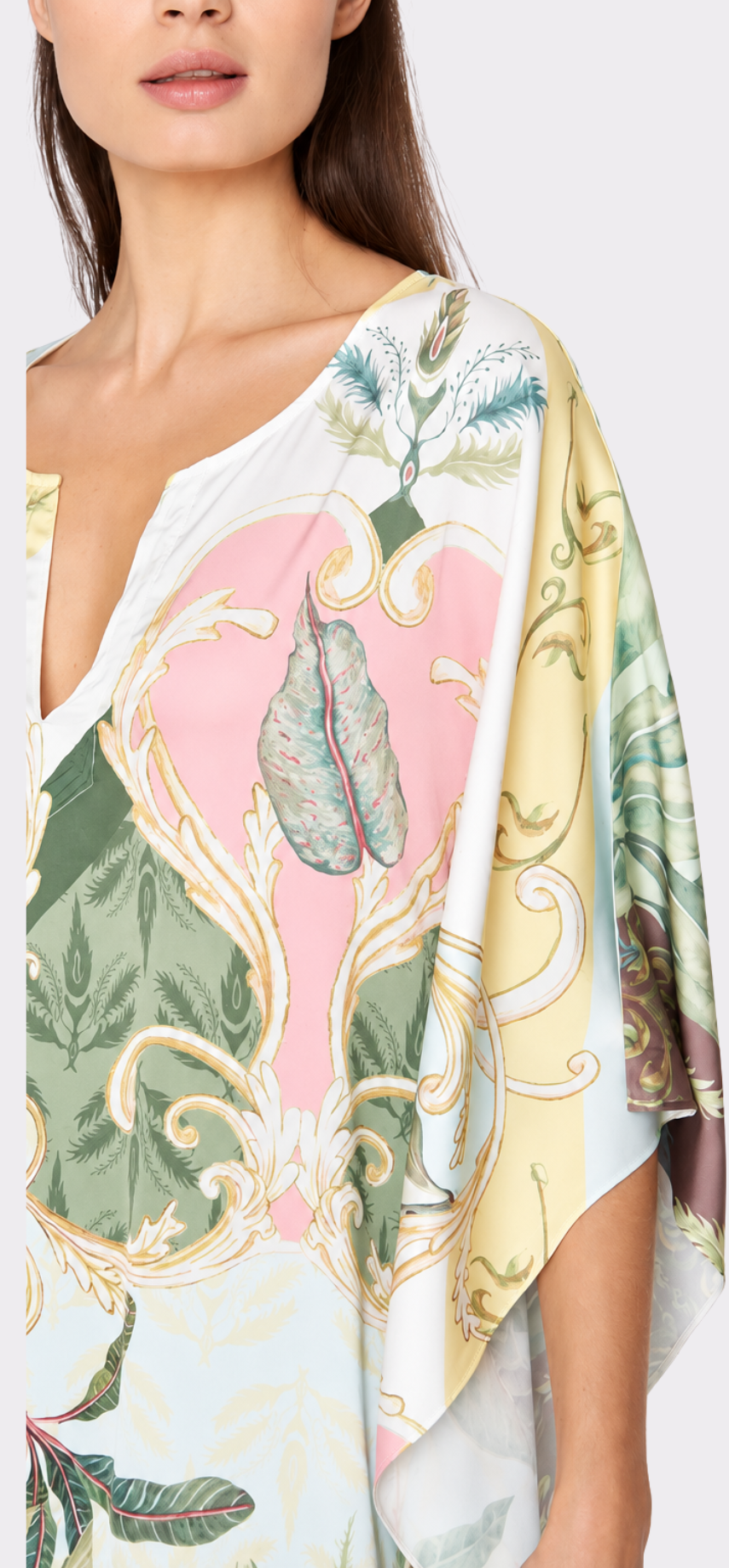 Dream Of Palms Yellow Long Caftan