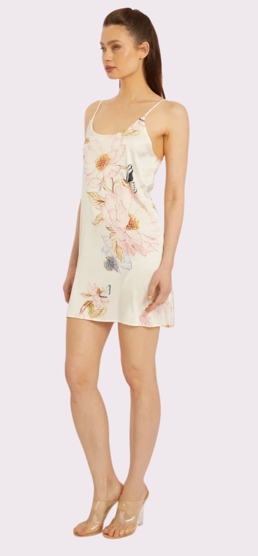 Florenza Short Chemise – Floral & Butterfly