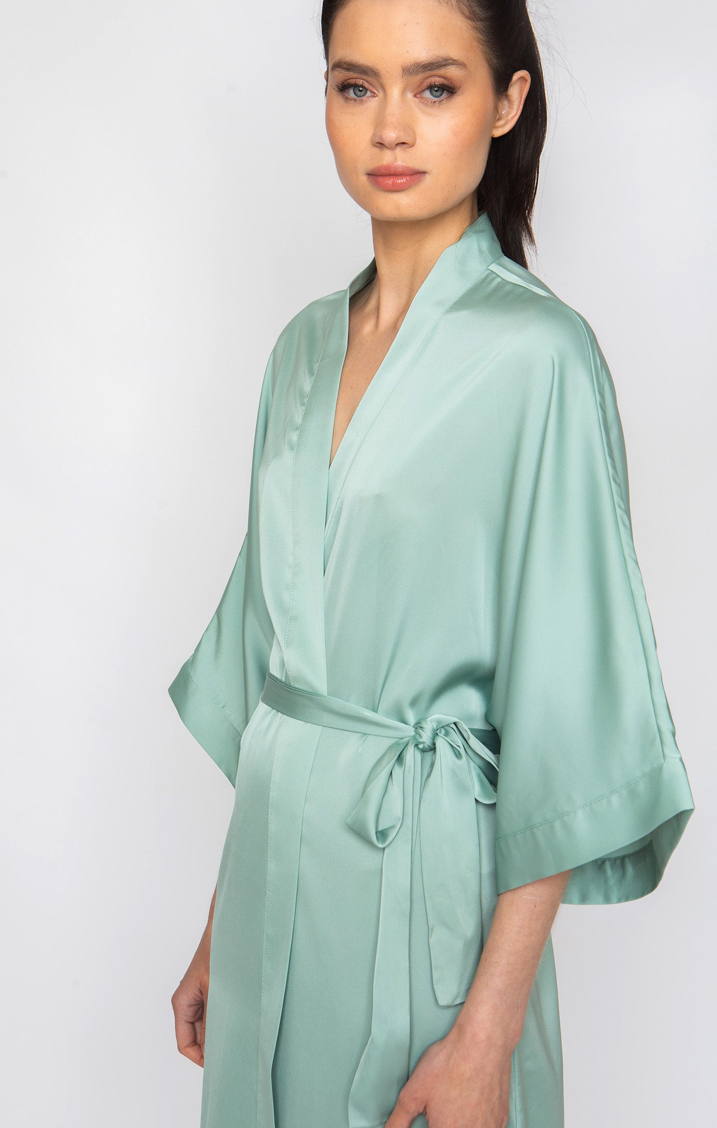 Green Tea Silky Kimono