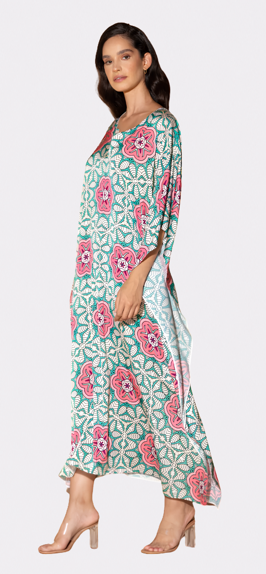 Jardin Botanique Pink Long Caftan