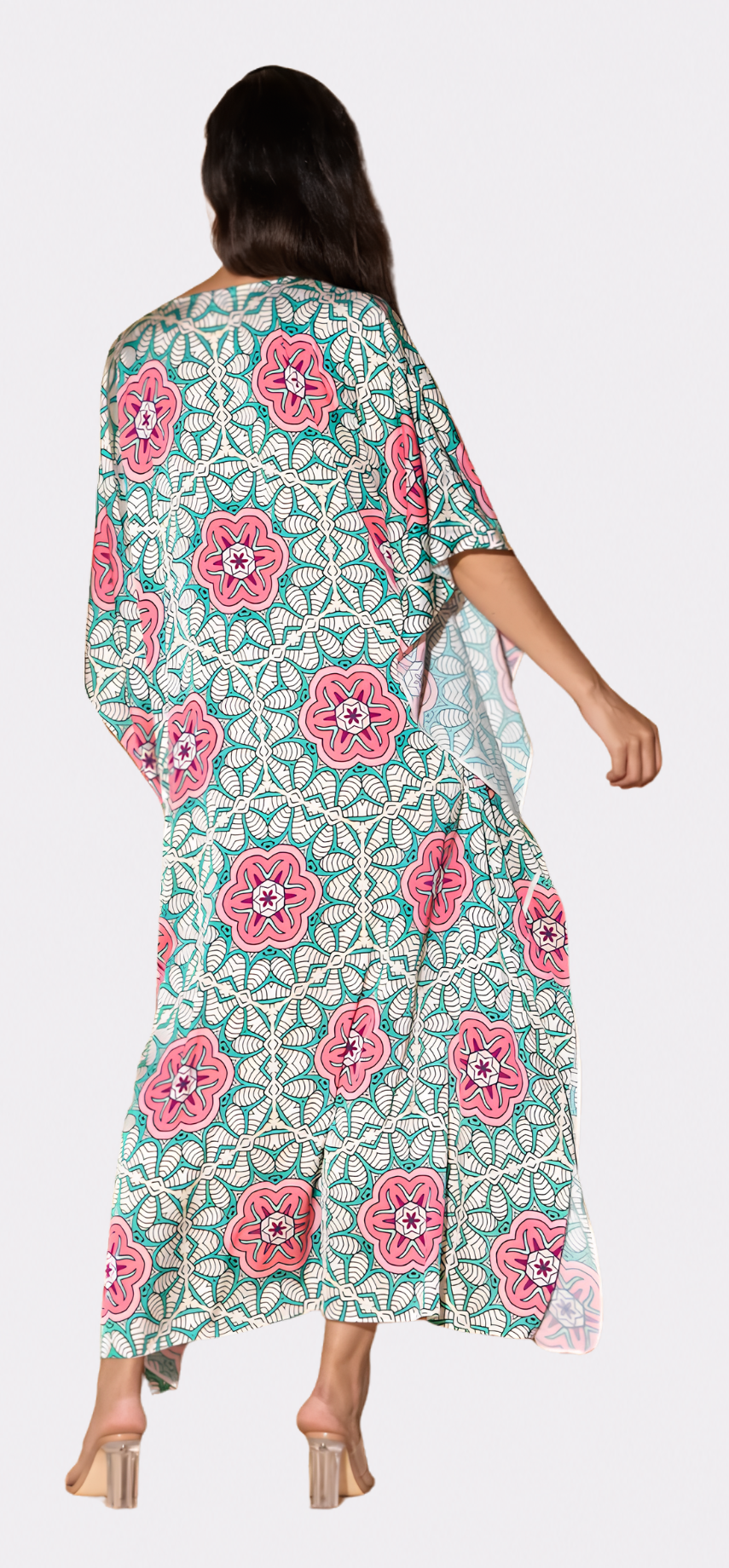 Jardin Botanique Pink Long Caftan