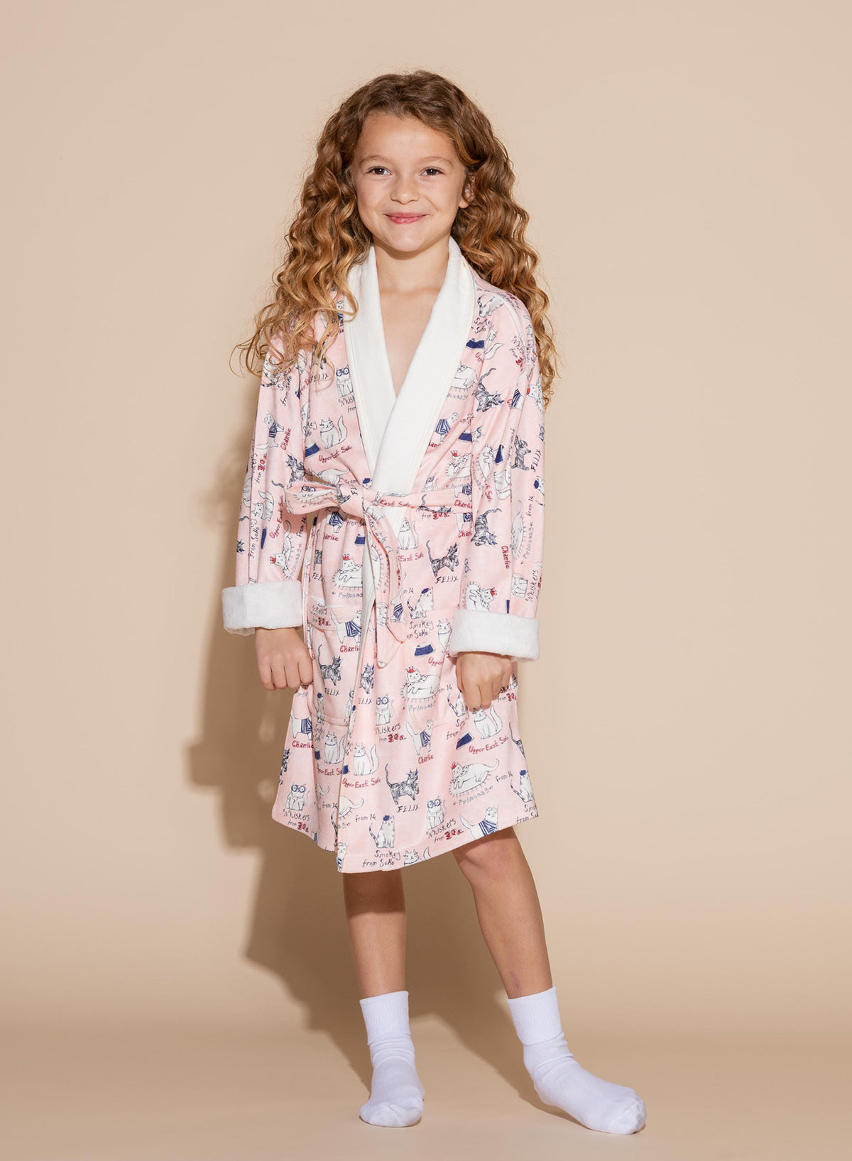 Pink Cats Kids Robe | Luxury Children's Robe | Wrap-Up by VP