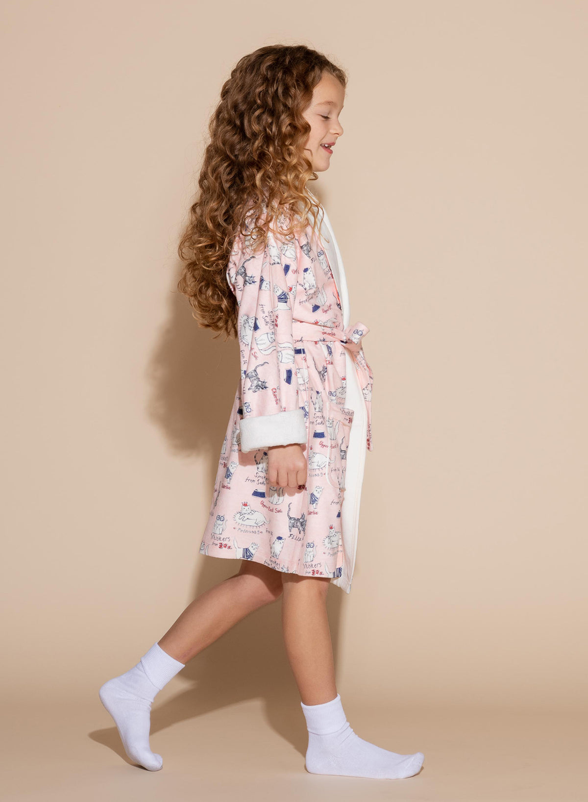 Pink Cats Kids Robe | Luxury Children's Robe | Wrap-Up by VP