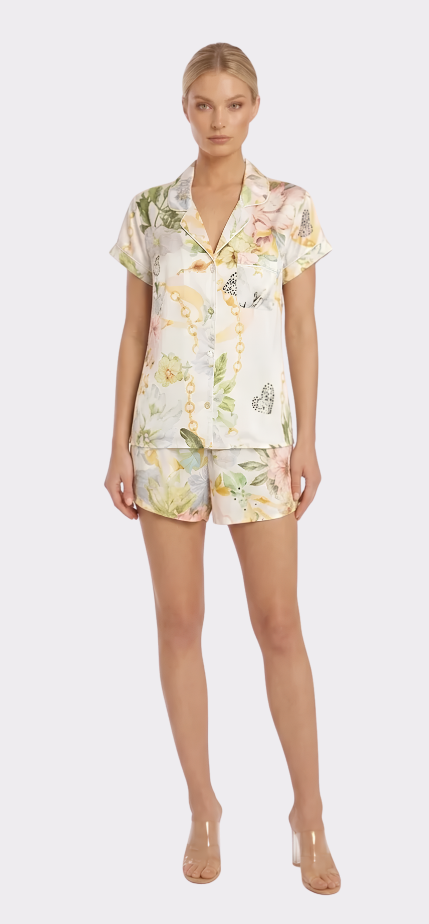 La Boheme White Short PJ Set