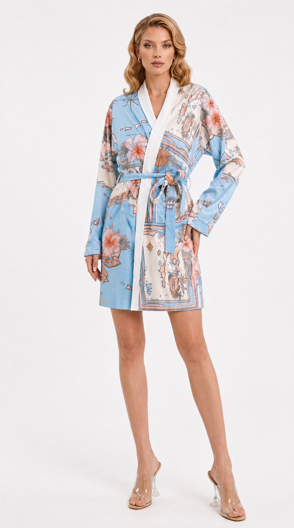 Les Îles Caraïbes Poly-Silk Kimono Robe | Wrap Up by VP