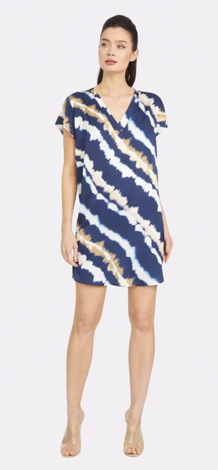 Mai Tai Moon Short Sleeve V Neck Dress