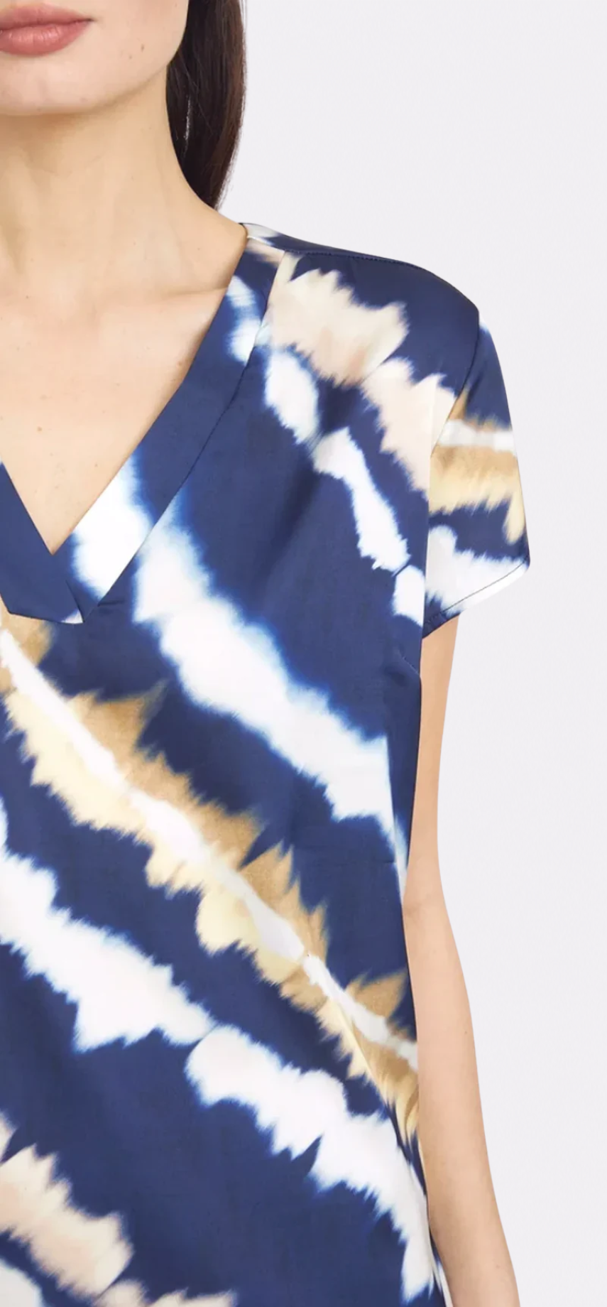 Mai Tai Moon Short Sleeve V Neck Dress