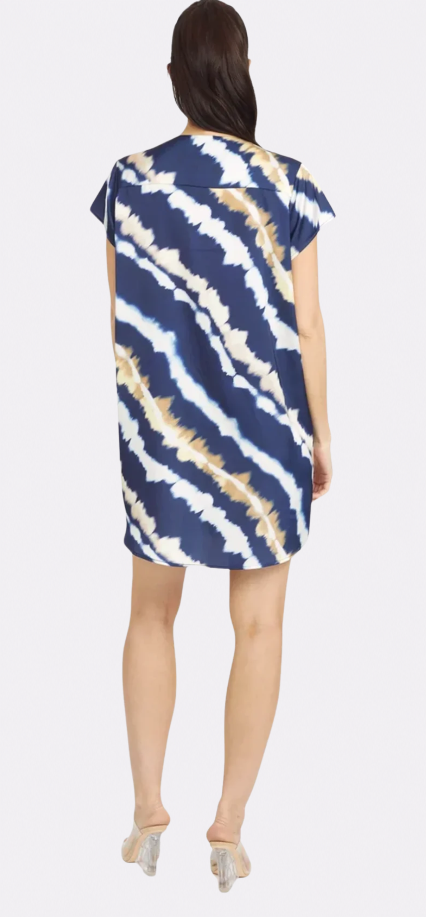 Mai Tai Moon Short Sleeve V Neck Dress