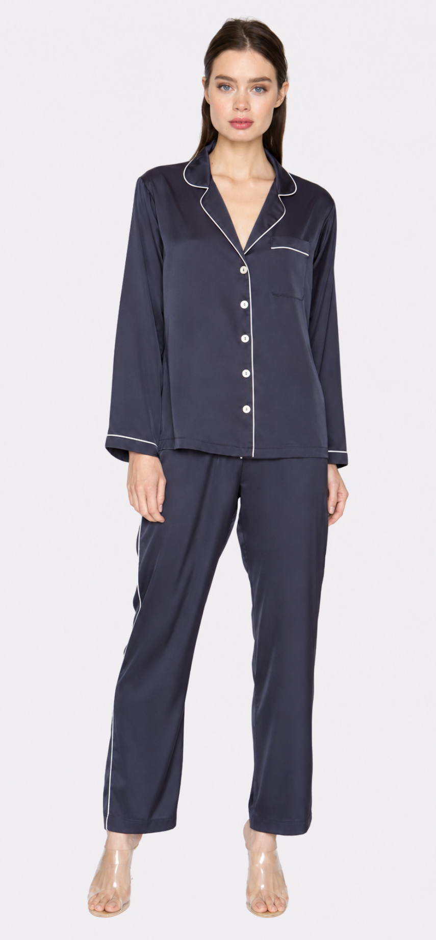 Midnight Blue Long PJ Set
