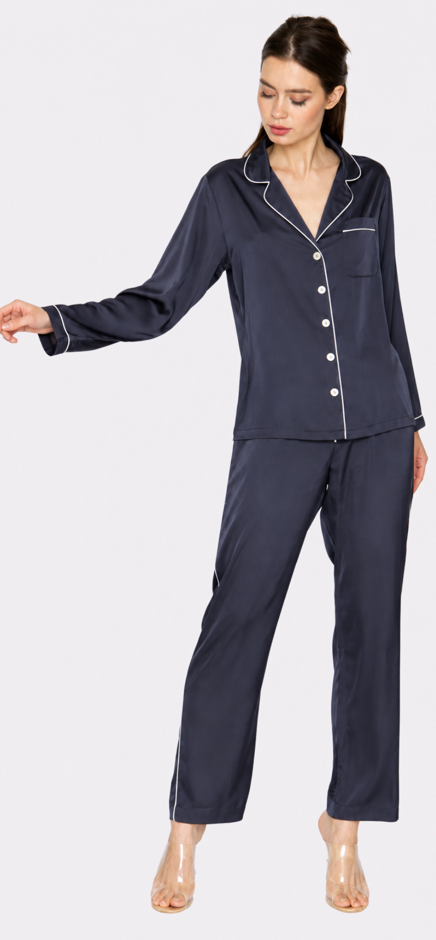 Midnight Blue Long PJ Set