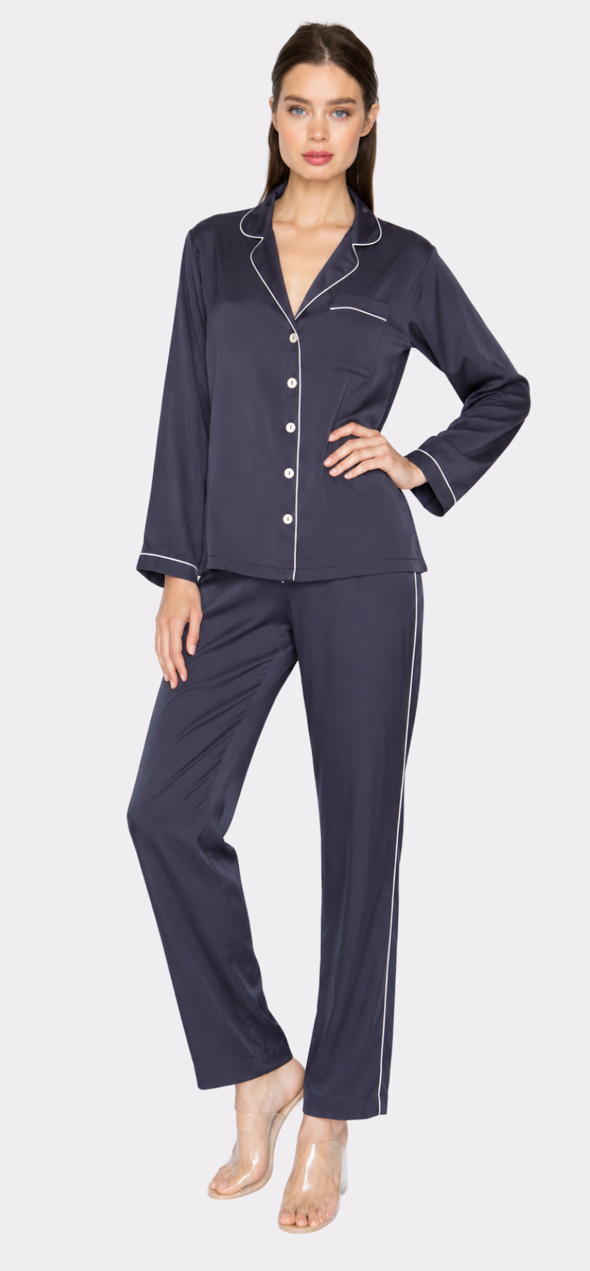 Midnight Blue Long PJ Set