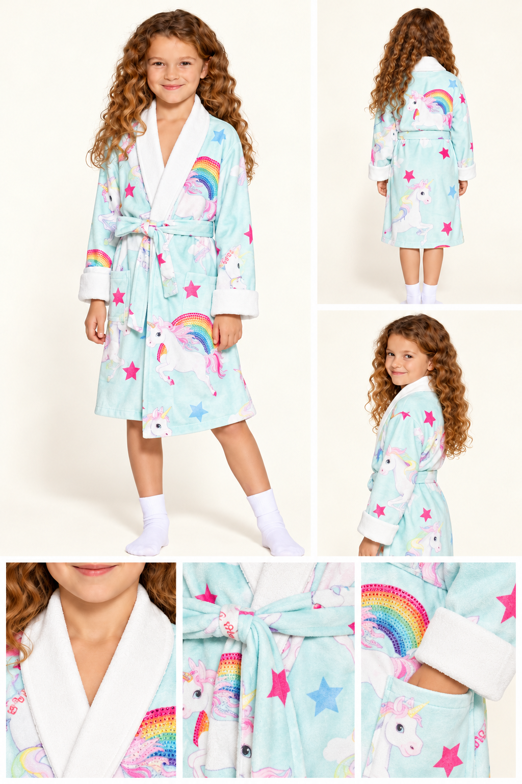 Unicorn Dreams Kids Robe | Luxury Kids Bathrobe | Wrap-Up by VP