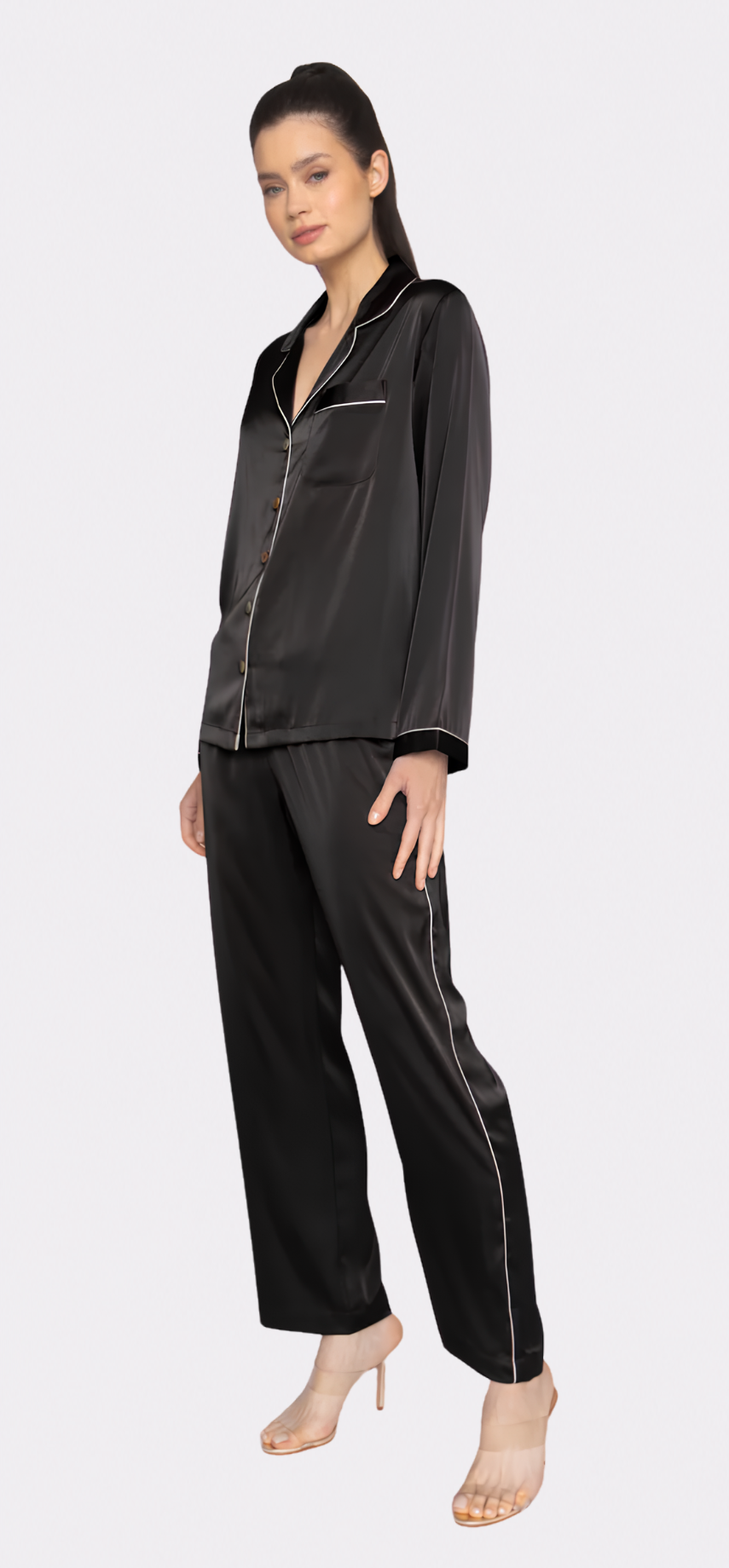 Noir Long PJ Set