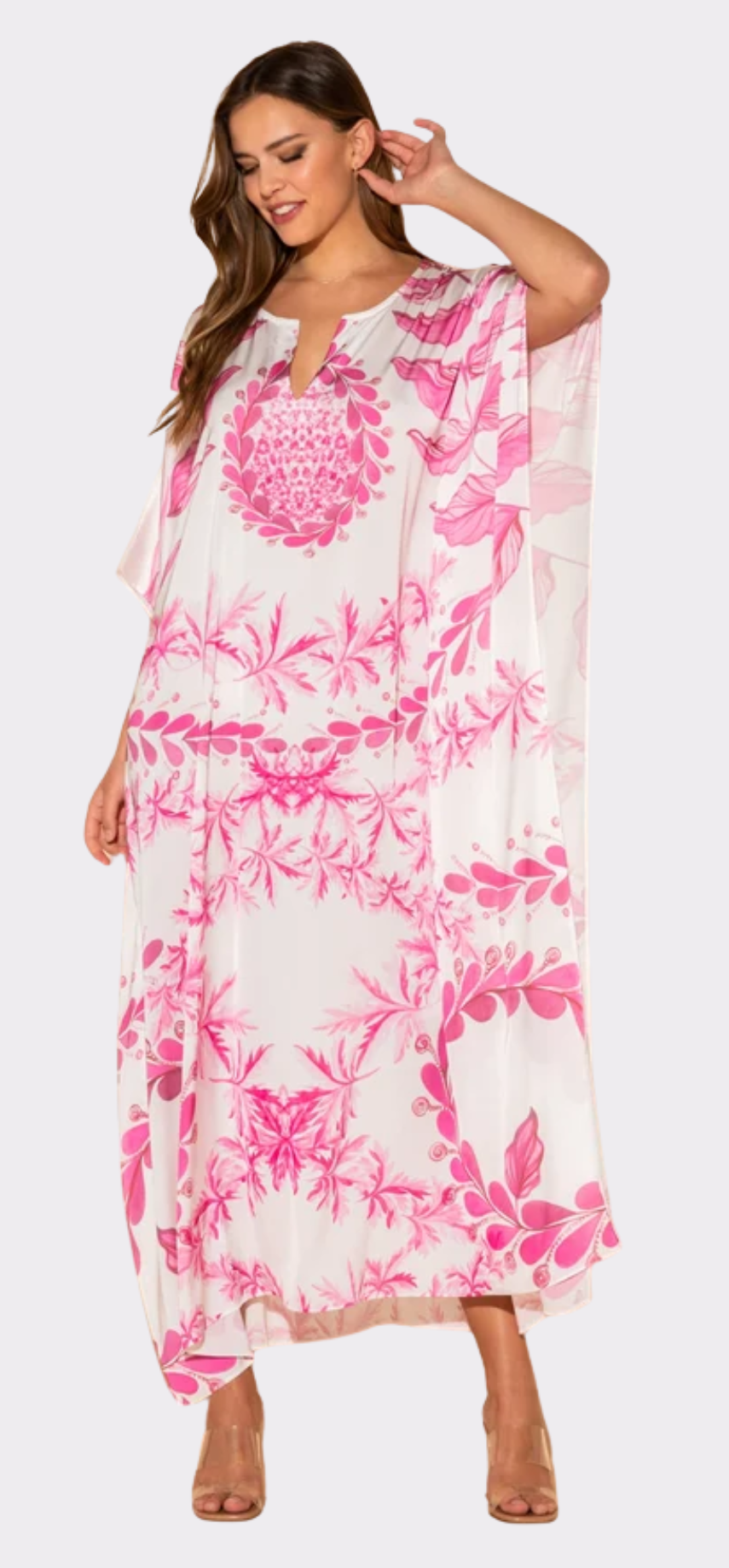 Oceana Pink Long Caftan