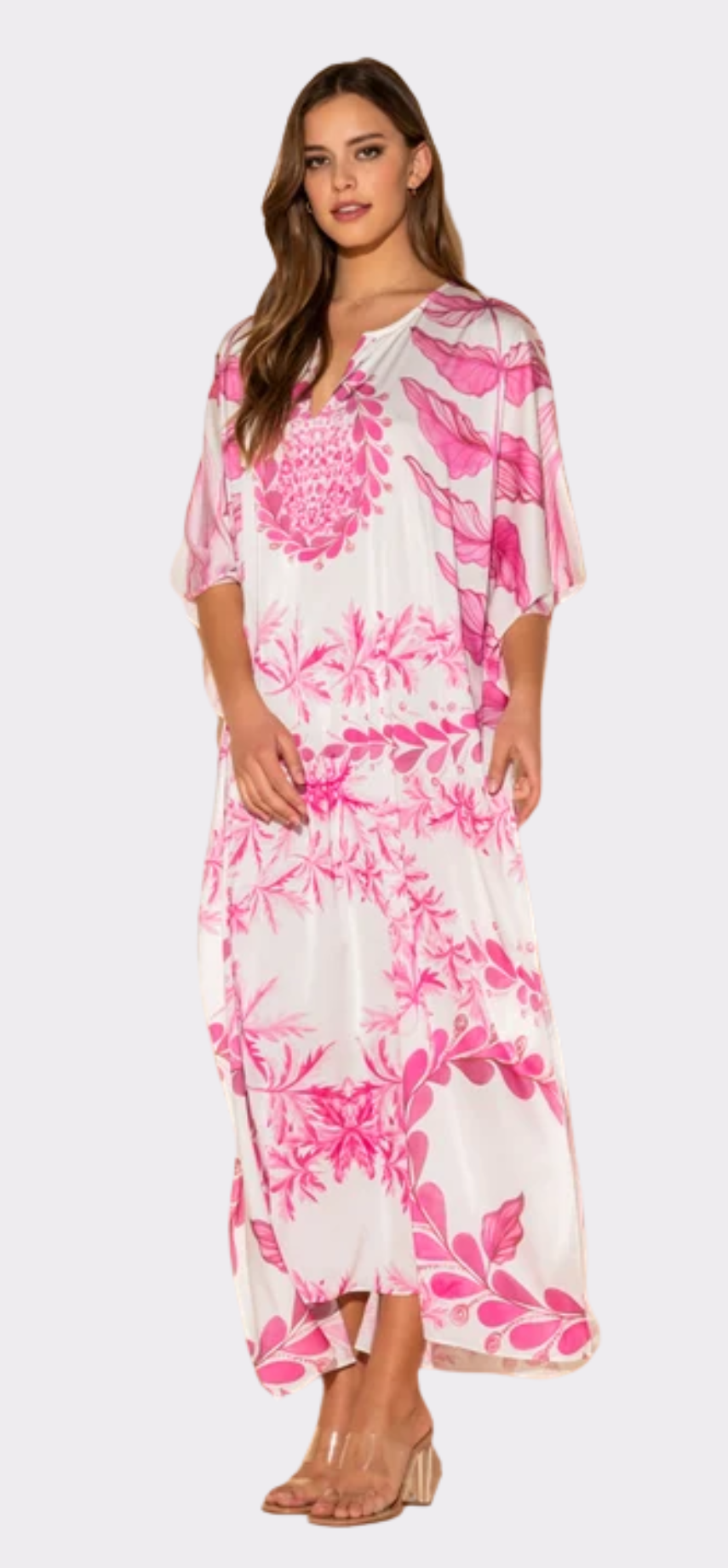 Oceana Pink Long Caftan