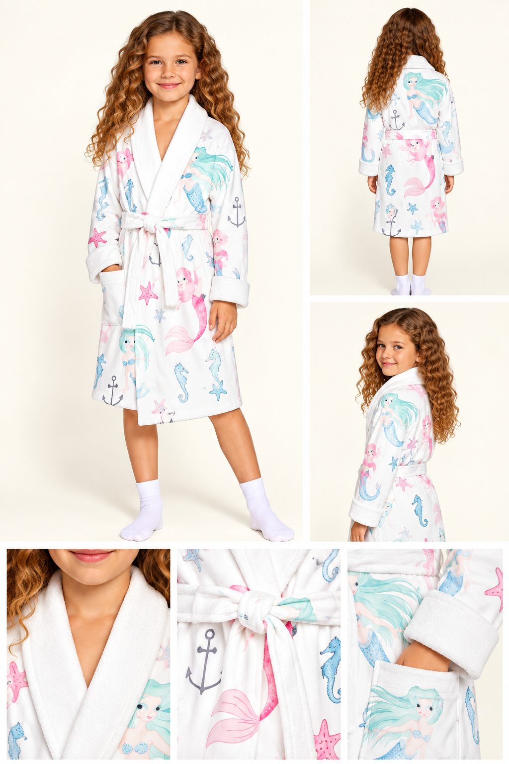 Mermaid Dreams Kids Robe | Luxury Girls Bathrobe | Wrap-Up by VP