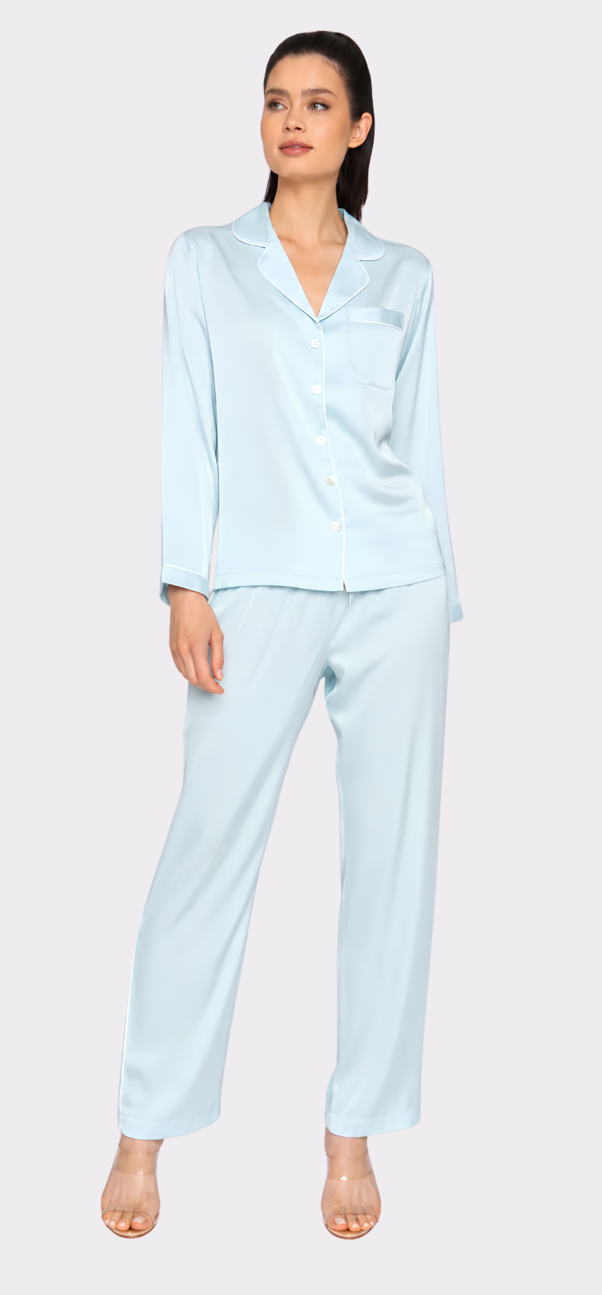 Sky Blue Long PJ Set