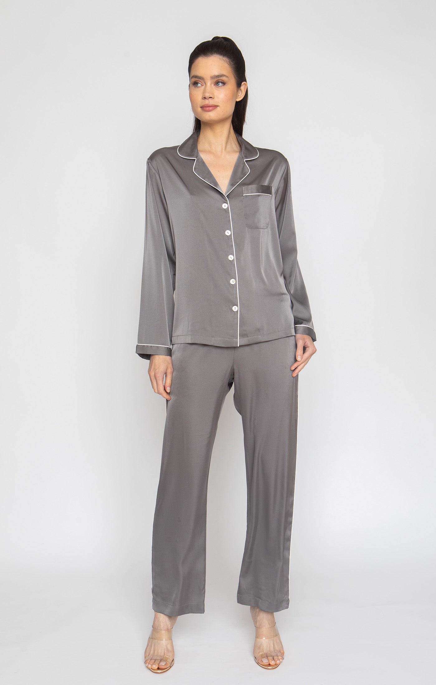 Smokey Grey Long Pajamas