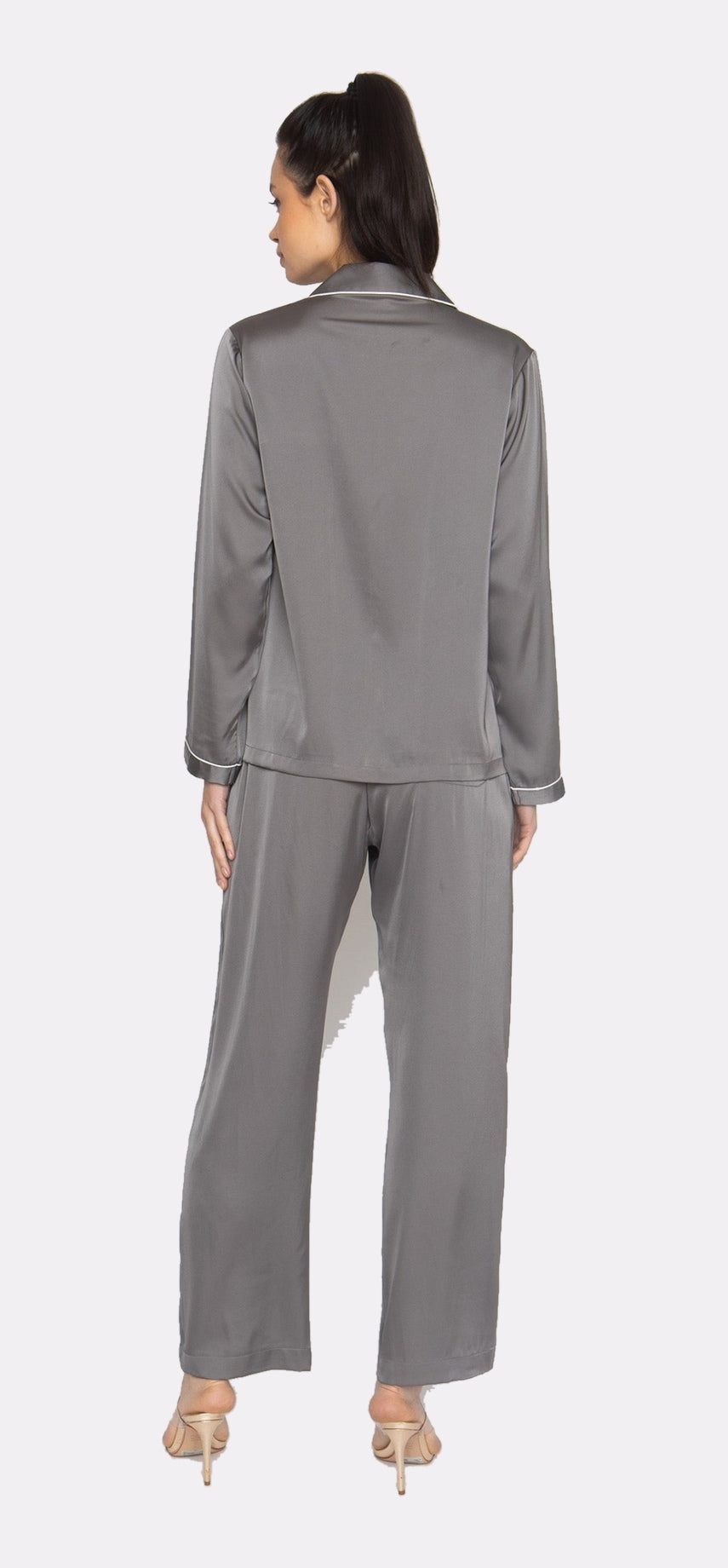 Smokey Grey Long PJ Set