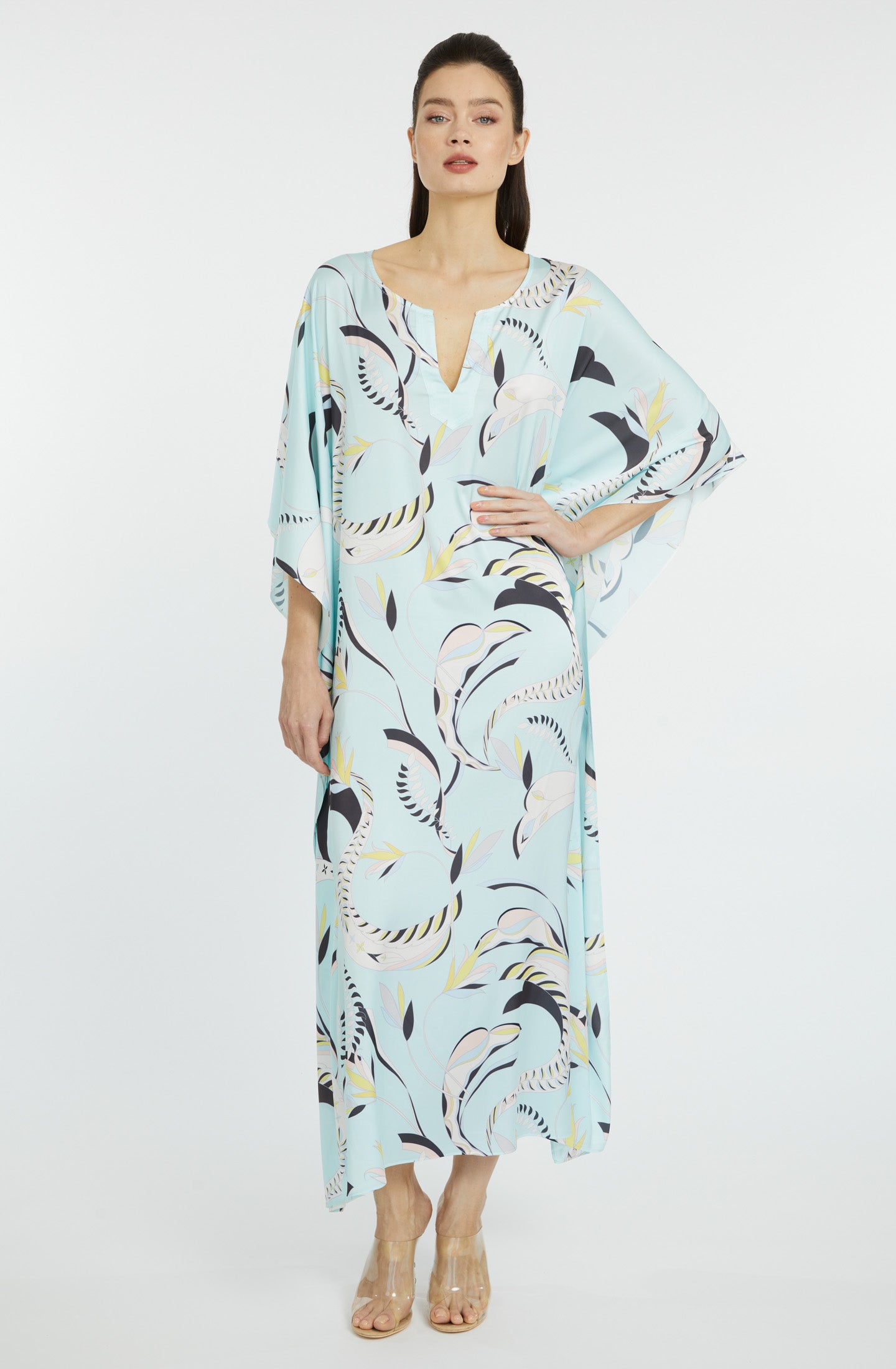 Kaftan Long Blue Lagoon | Breezy & Elegant by Wrap Up by Valerie Perez S/M Kaftan Long Blue Lagoon | Breezy & Elegant by Wrap Up by Valerie Perez S/M