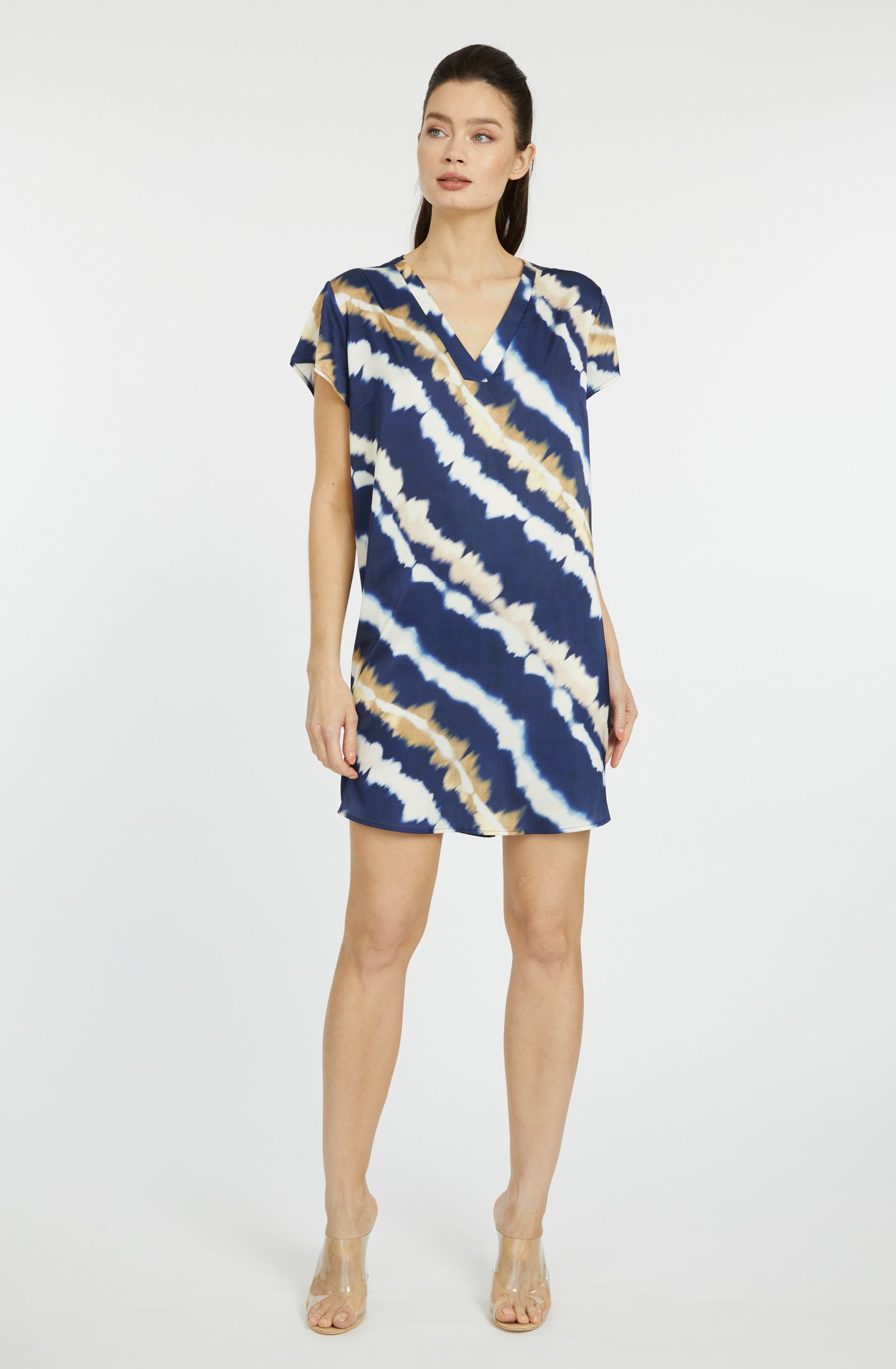 Mai Tai Moon Short Sleeve V Neck Dress
