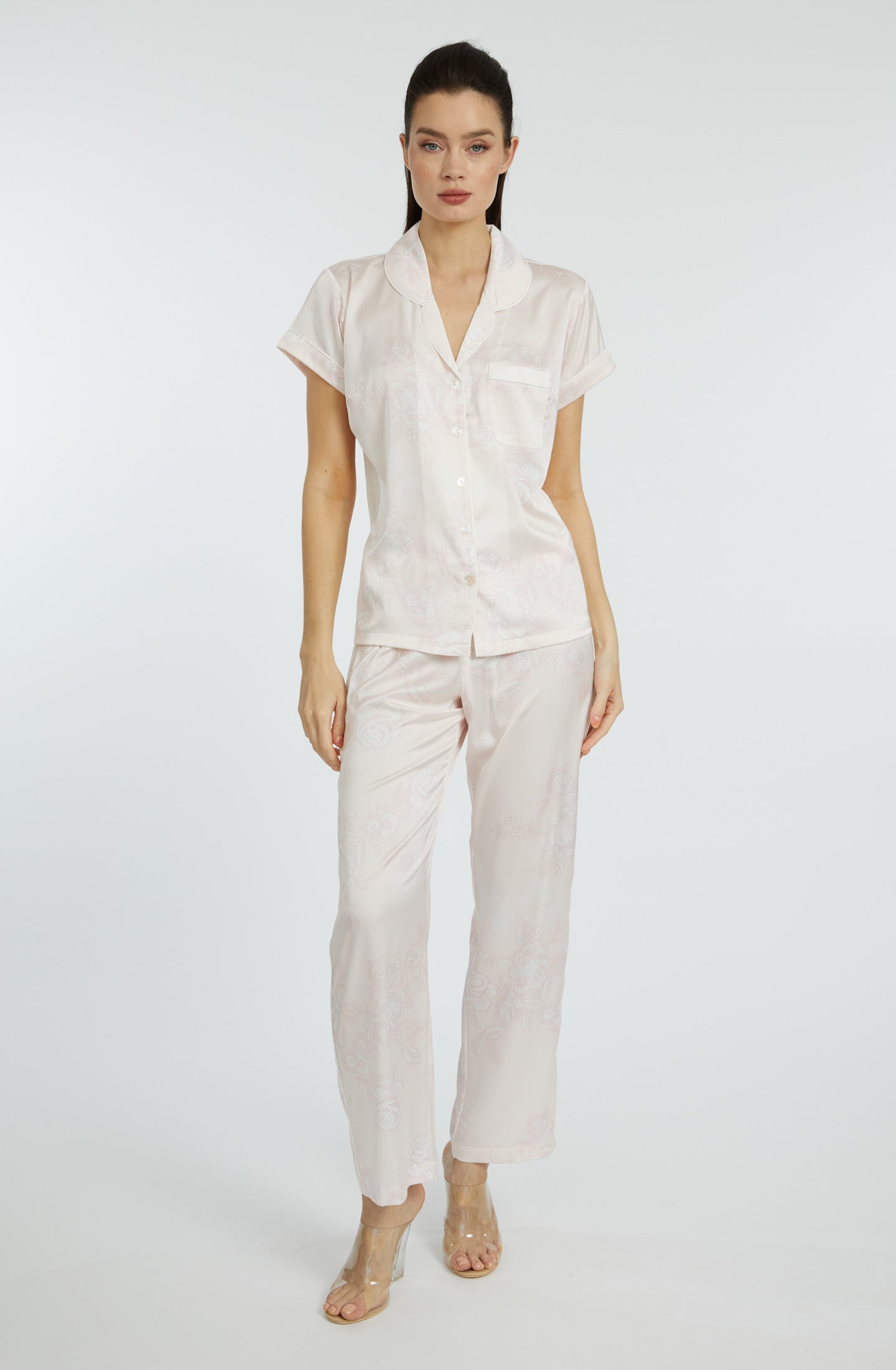 Bliss Rose Gold Short Sleeve & Pant PJ Set