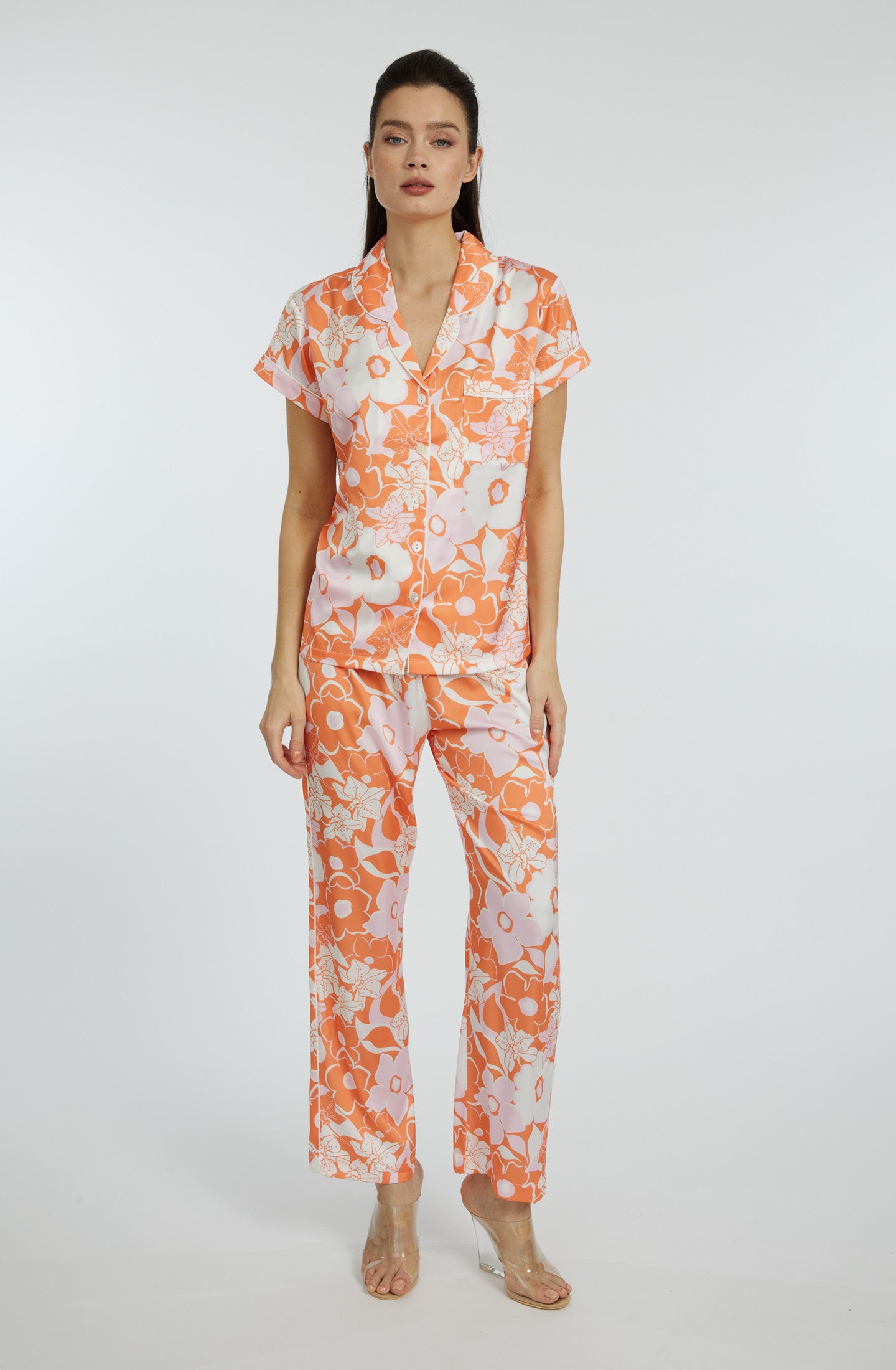 Orange Crush Short Sleeve & Pant PJ Set