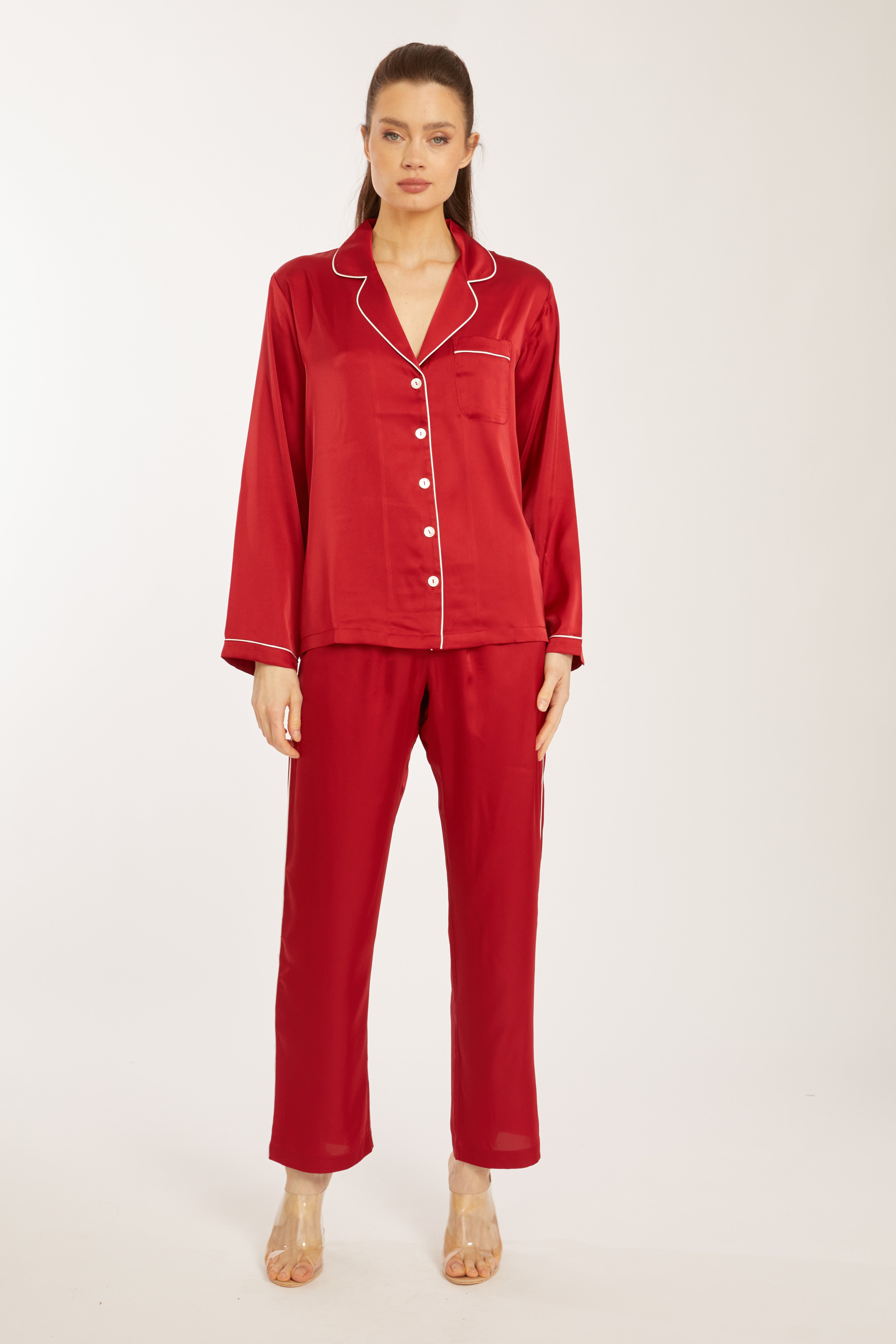 Red Long PJ Set