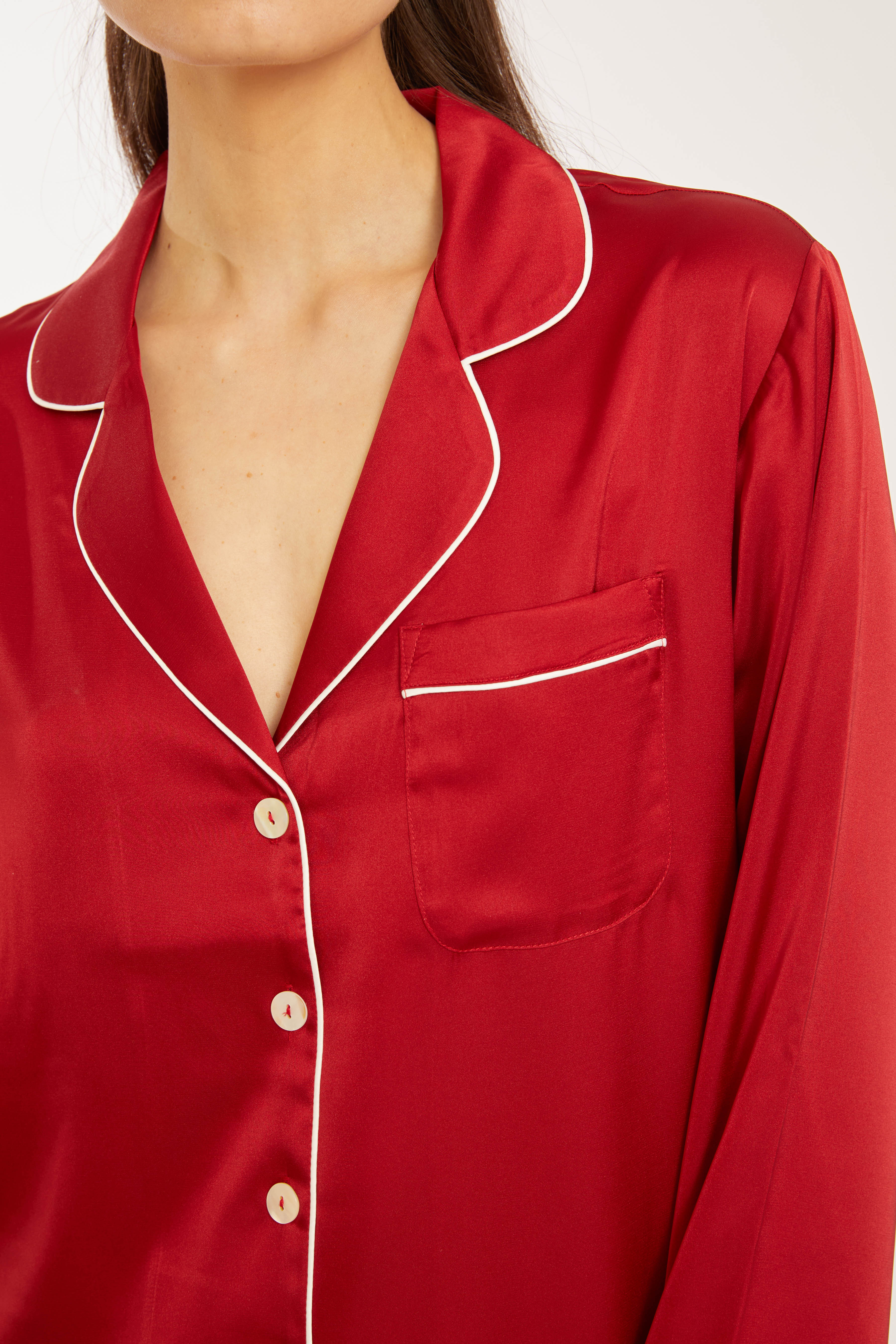 Red Long PJ Set