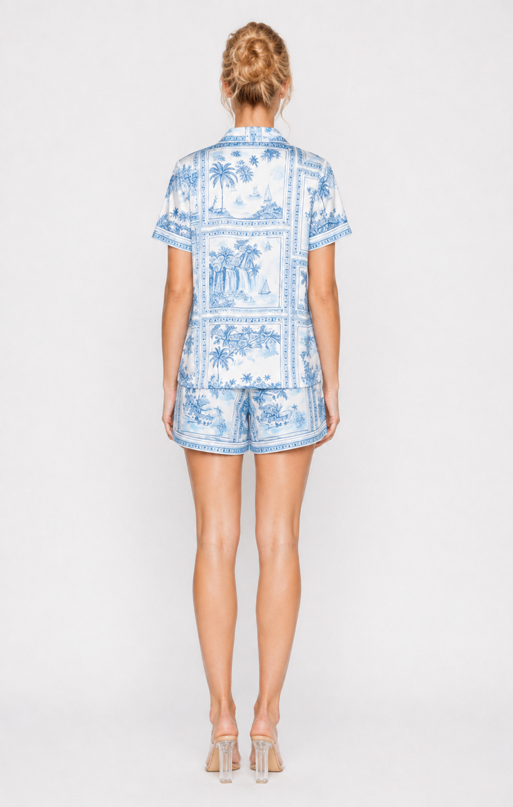 Bungalow Blue Short Pajama Set