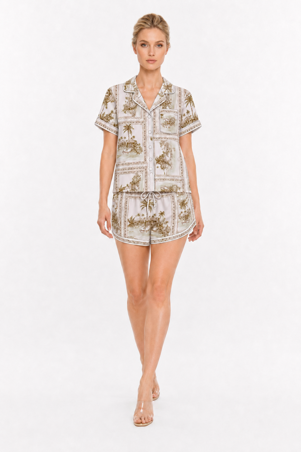 Bungalow Golden Short Pajama Set