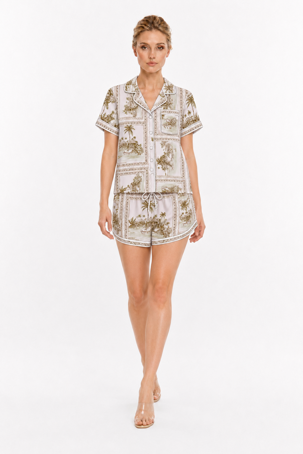 Bungalow Golden Short Pajama Set