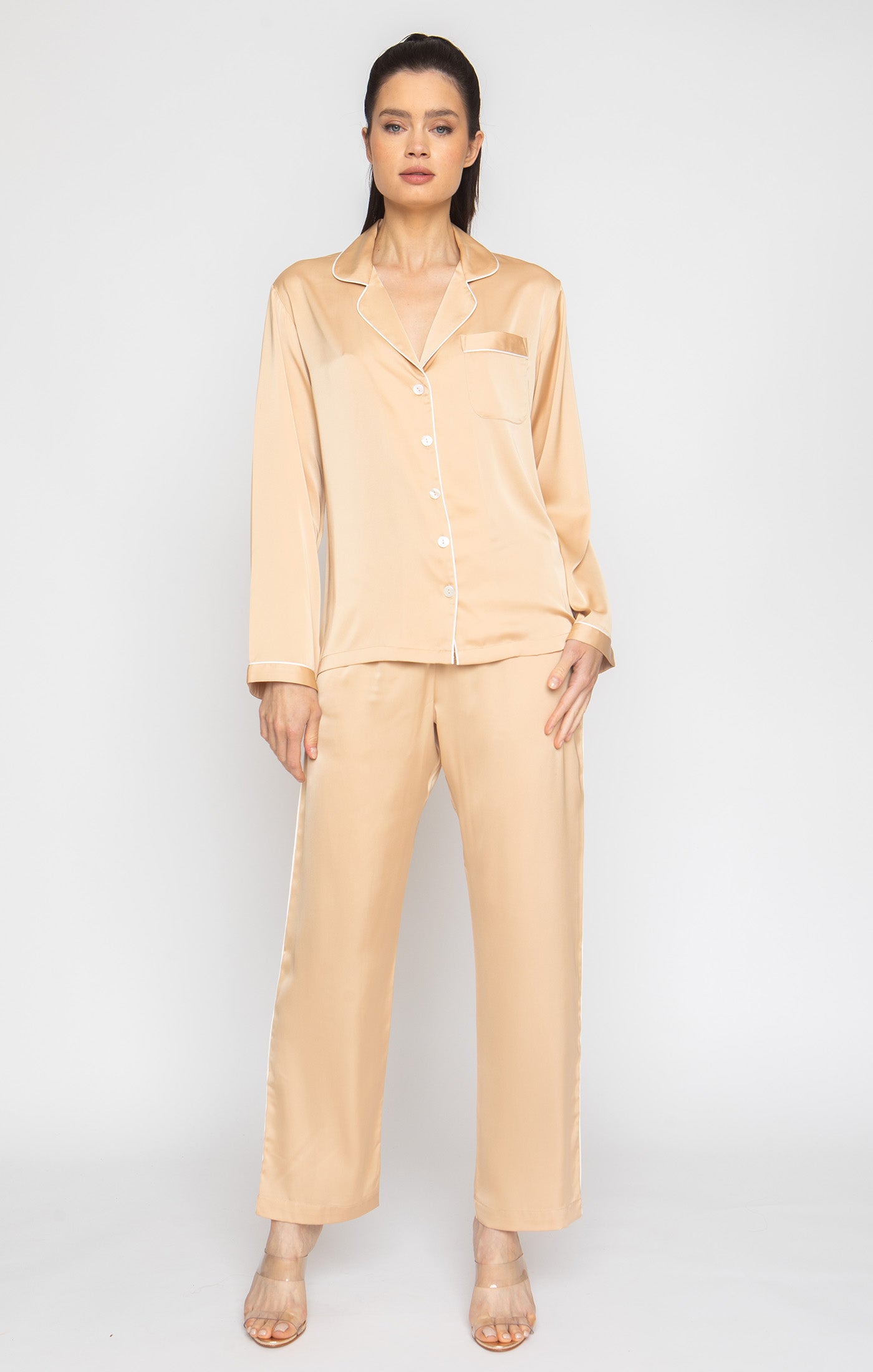 Champagne Long PJ Set