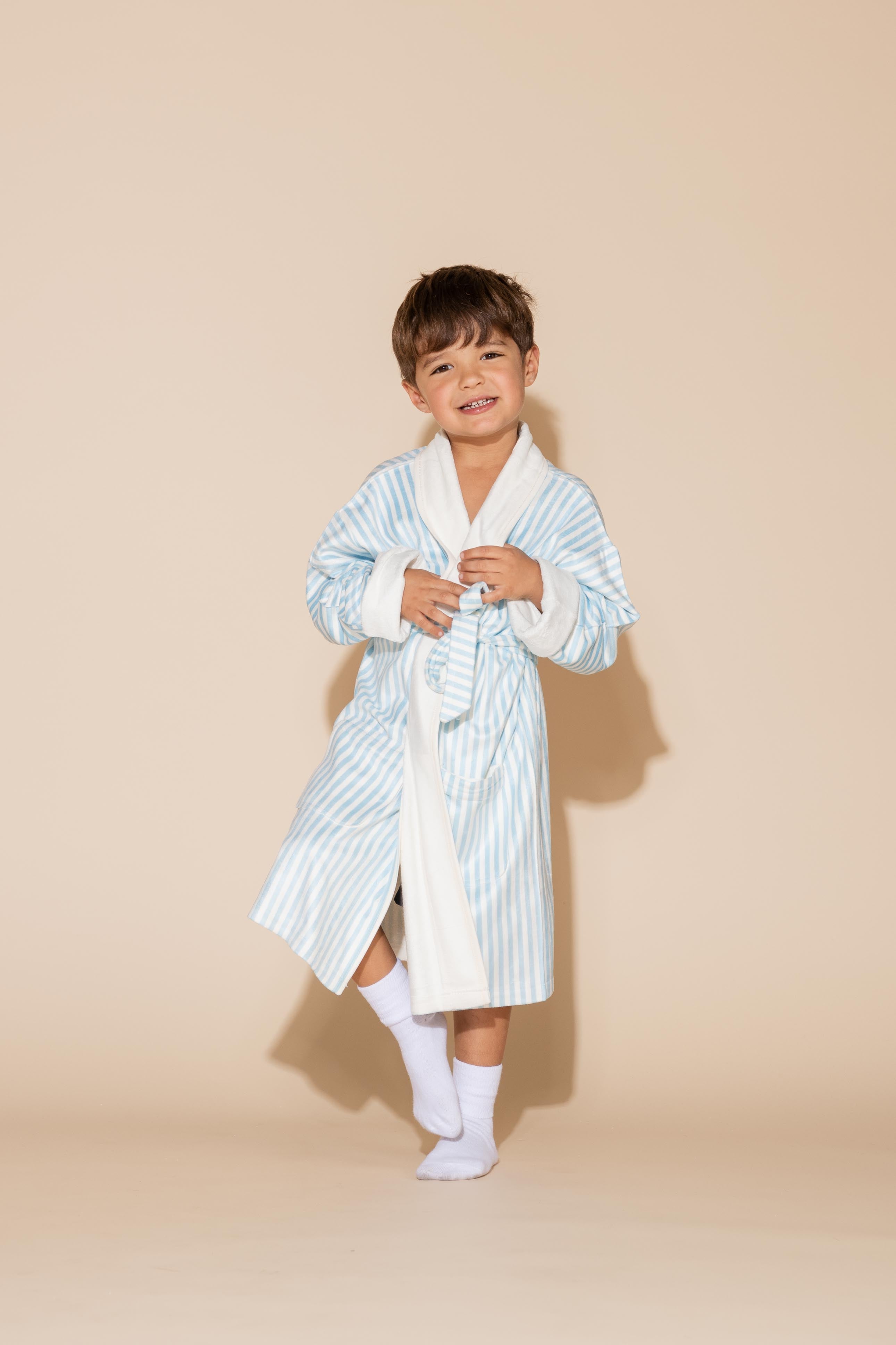 Blue Stripes Kids Robe