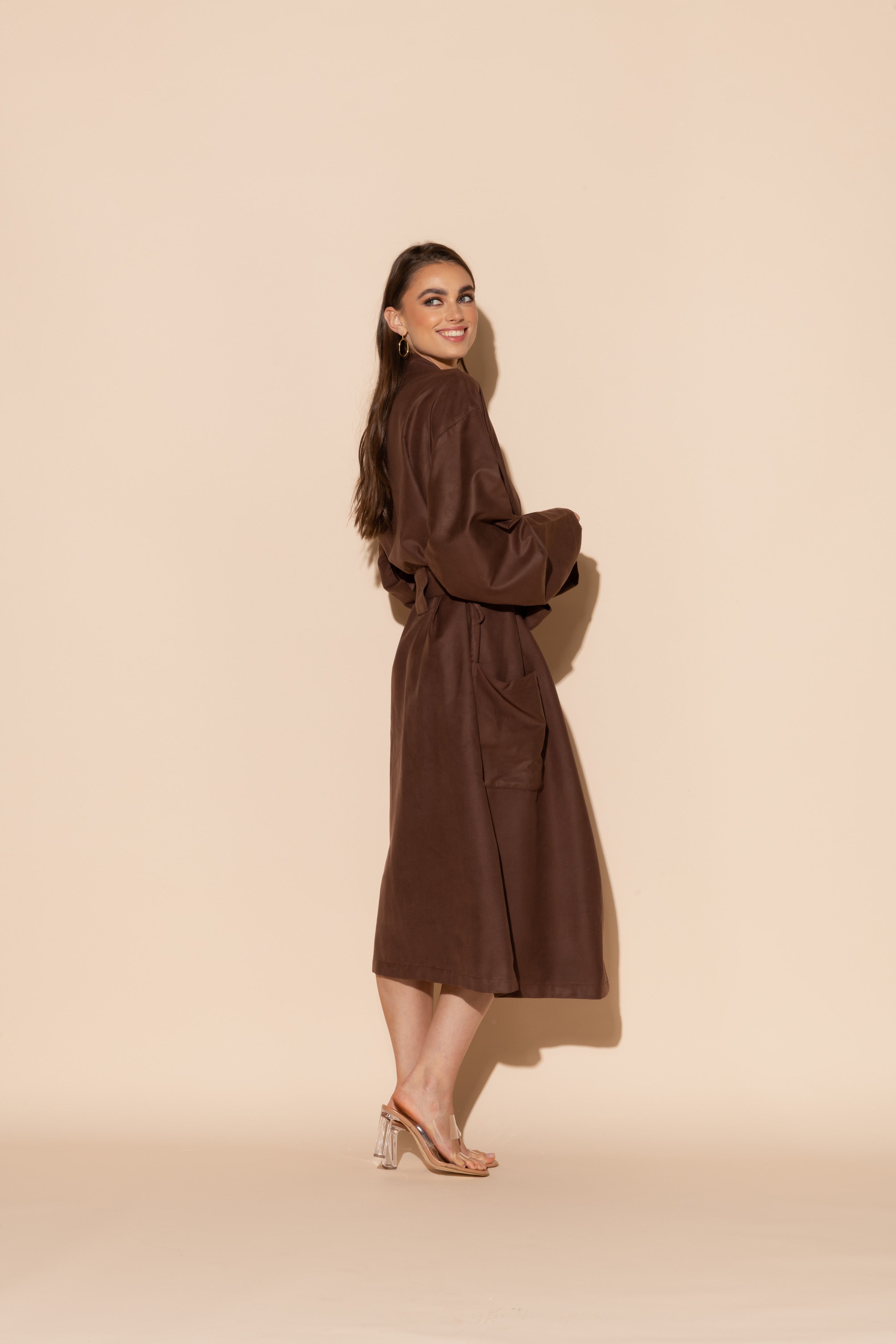 Brown Hotel Single Layer Robe