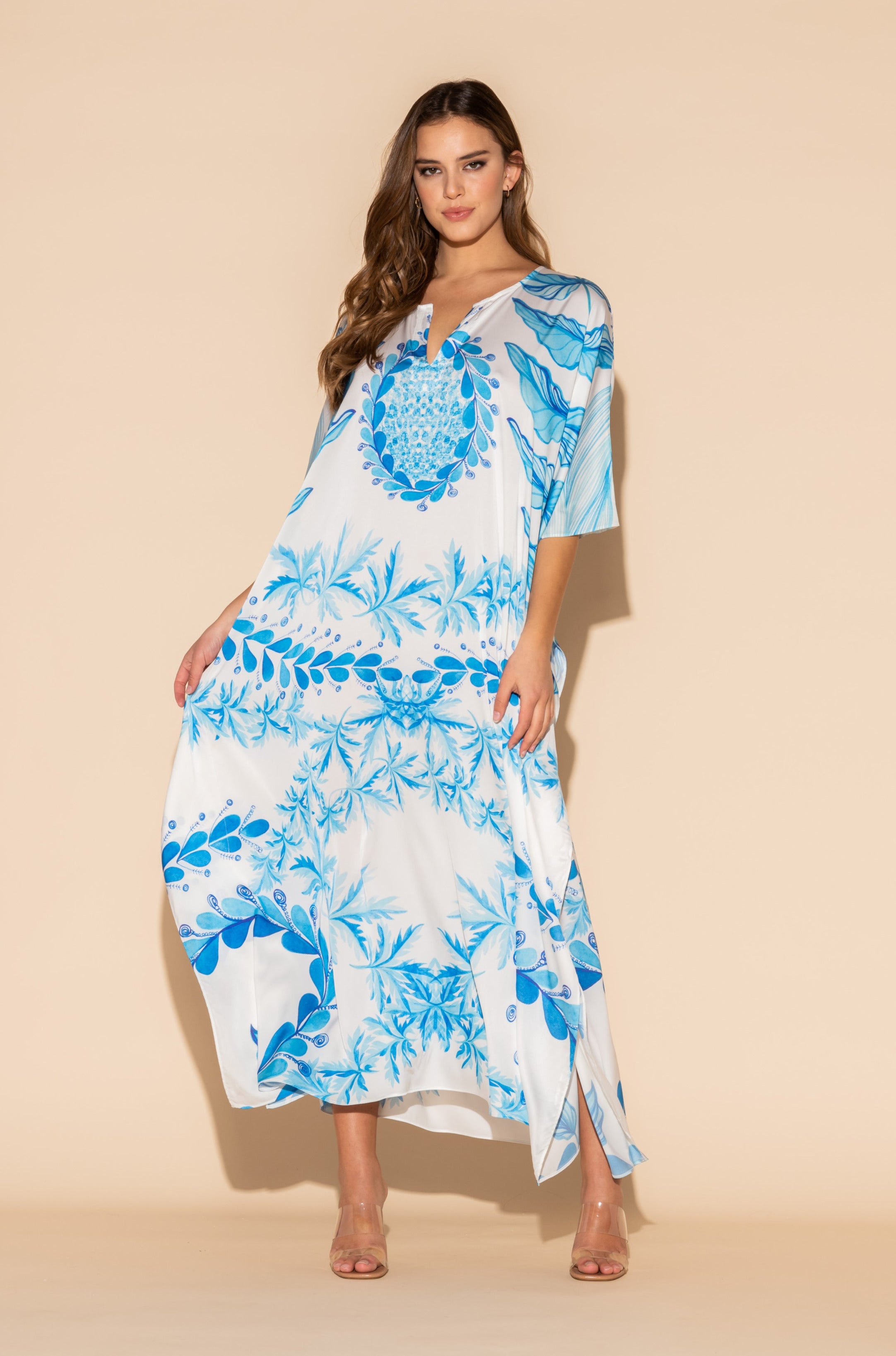 Oceana Blue Long Caftan