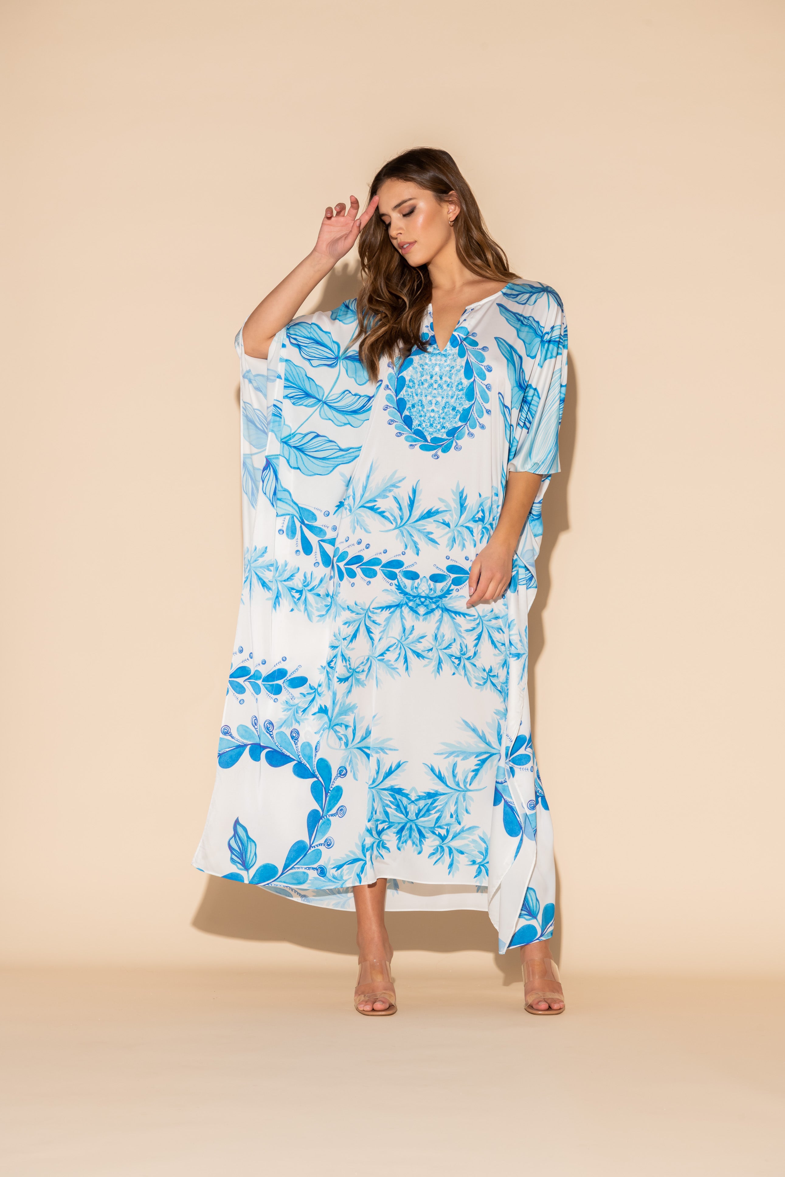 Oceana Blue Long Caftan