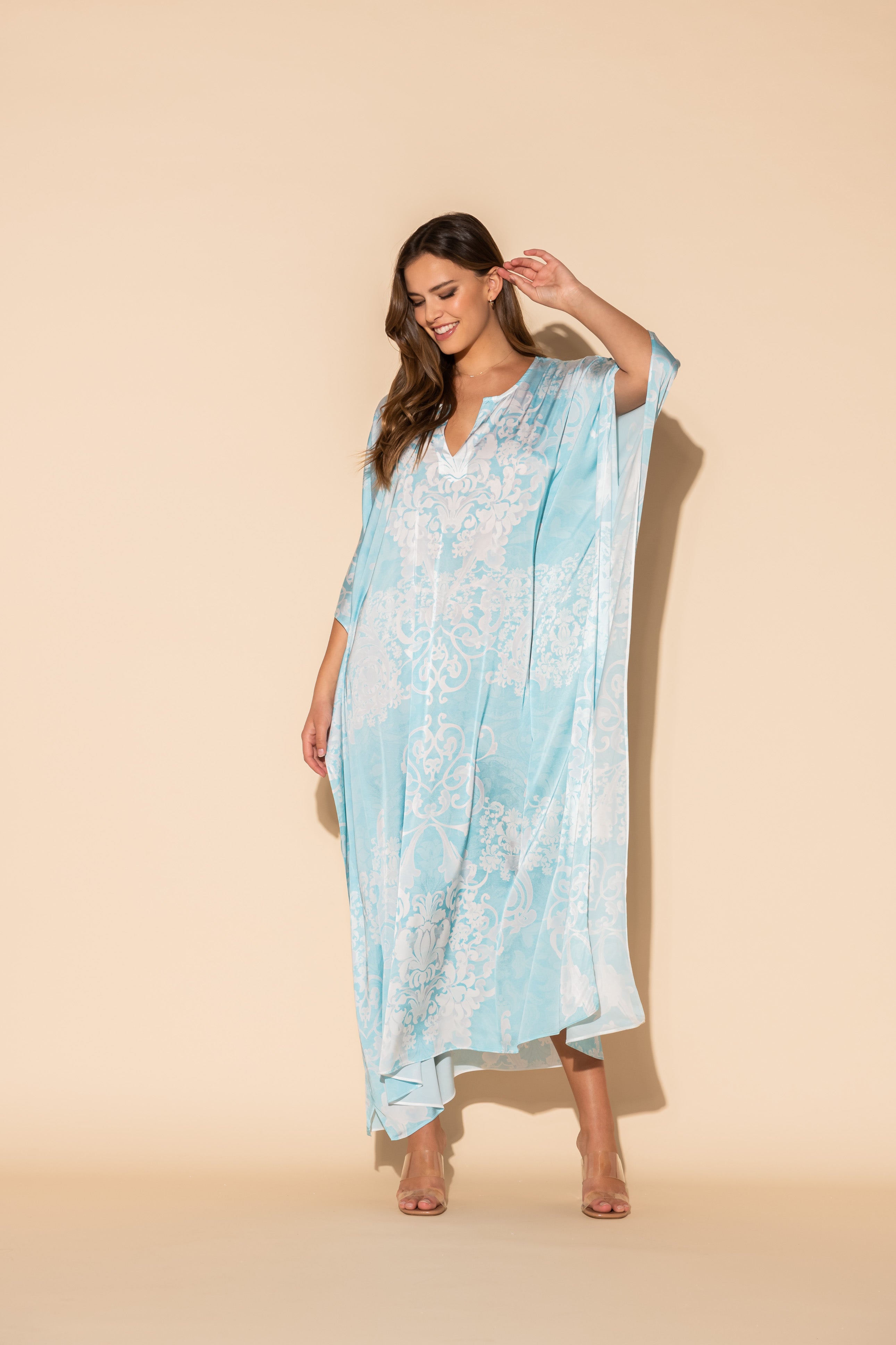 Romantique Blue Long Caftan