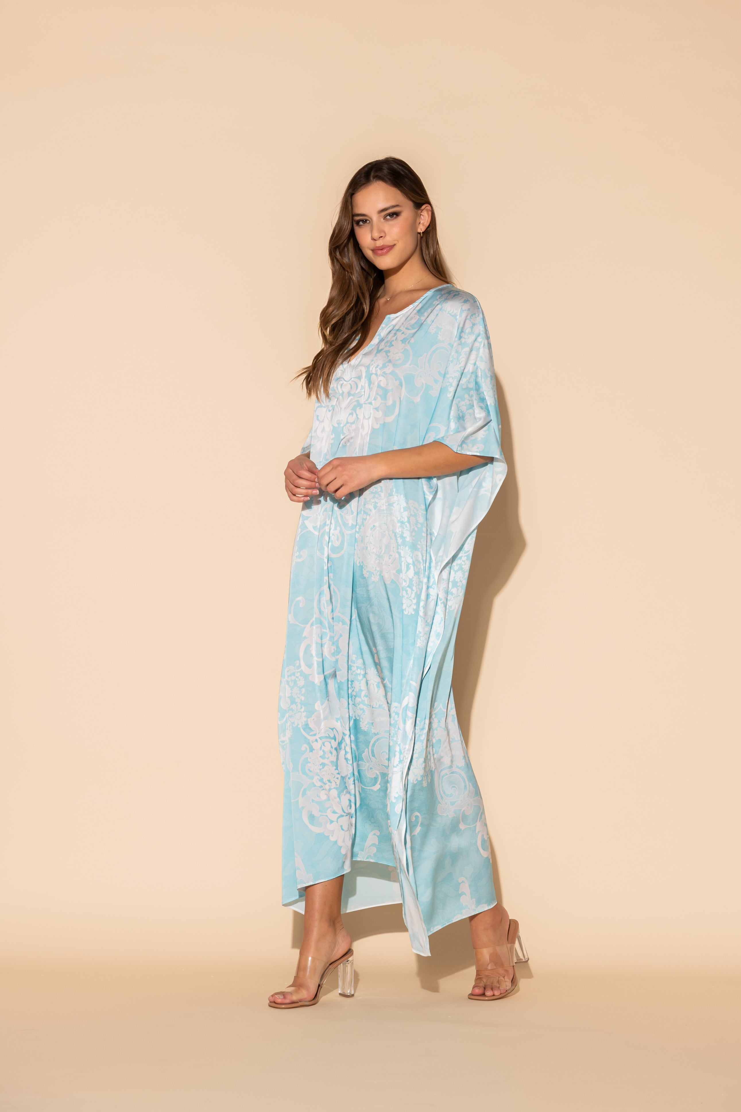 Romantique Blue Long Caftan