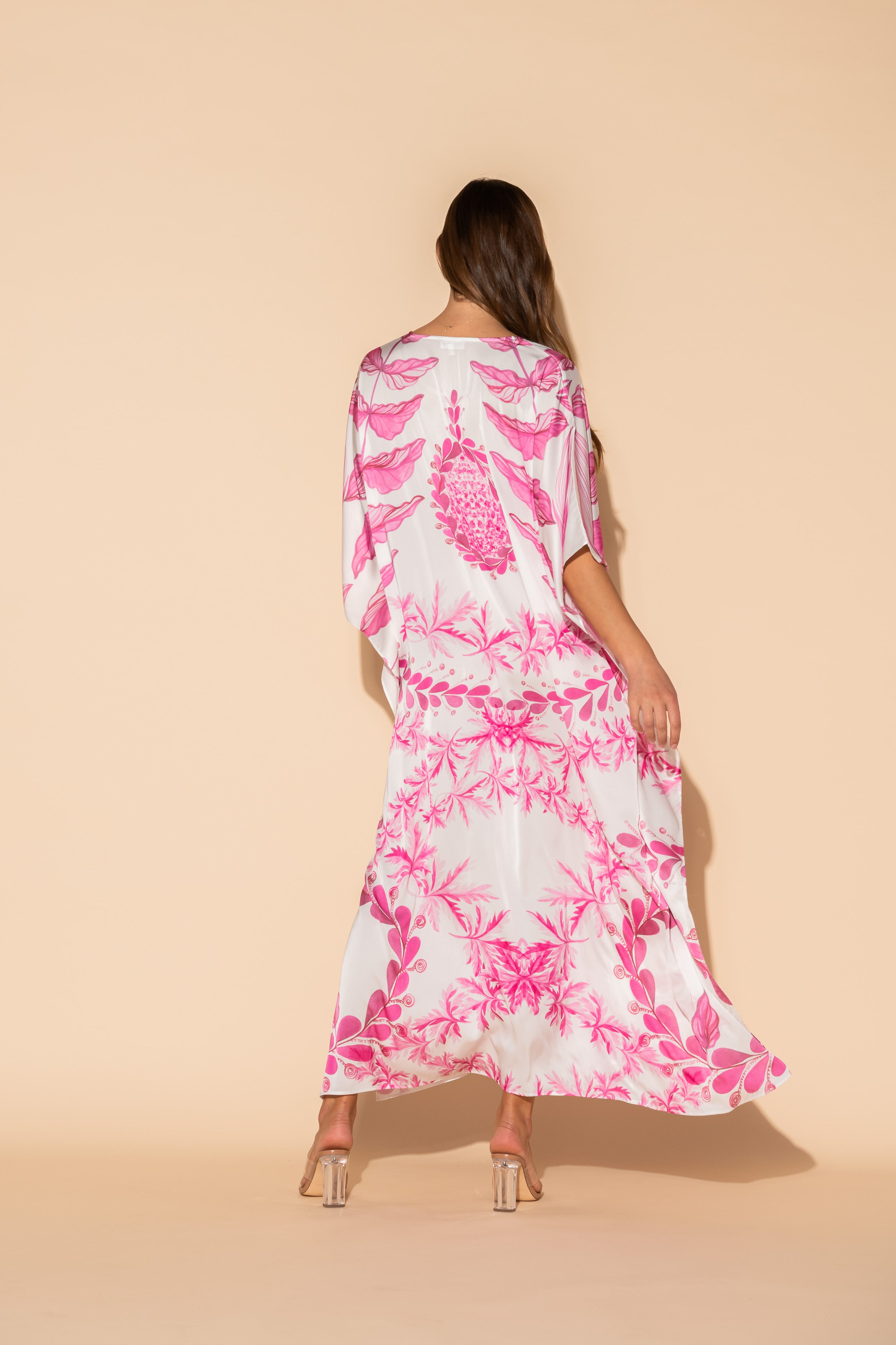 Oceana Pink Long Caftan