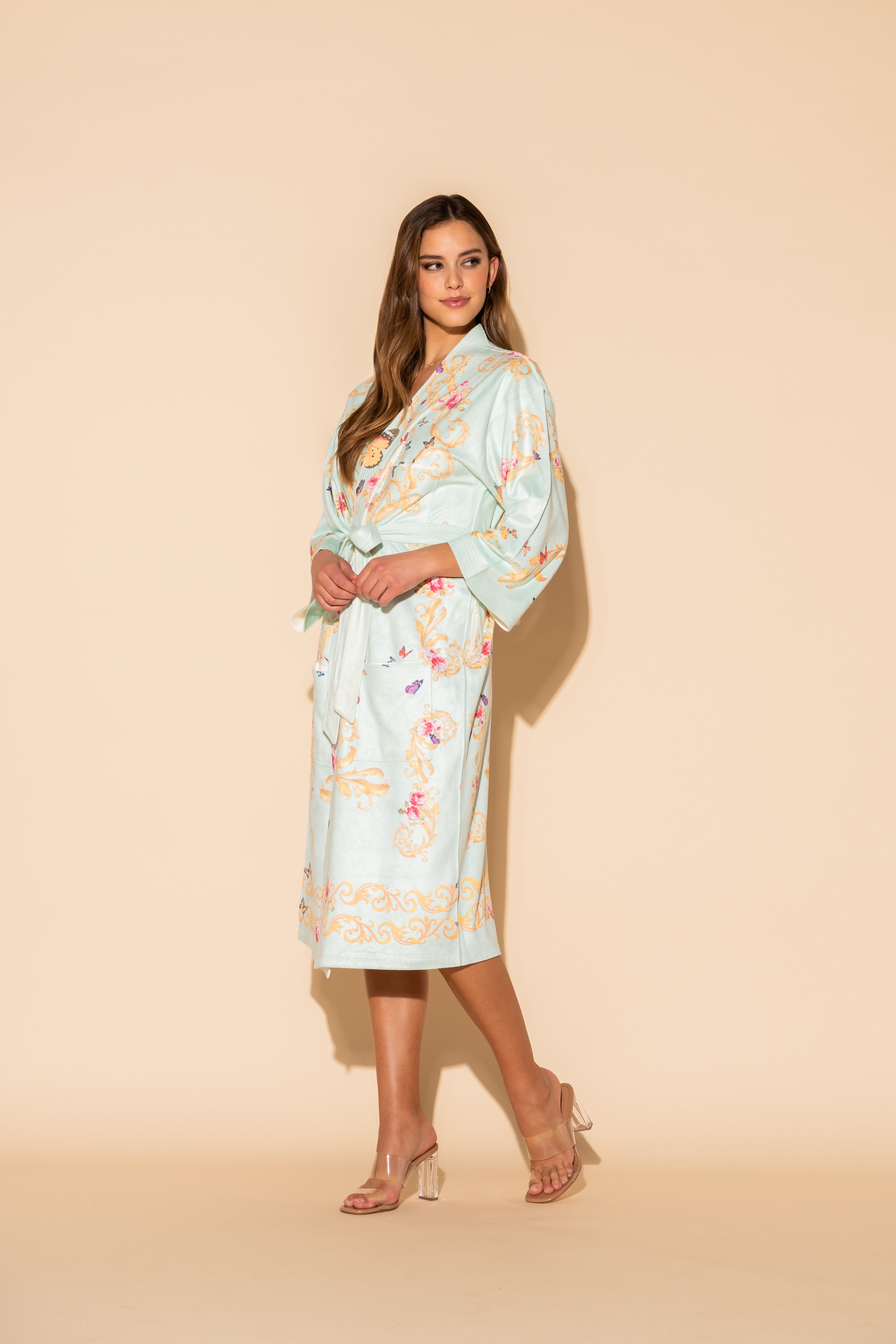 Blue Butterflies Kimono
