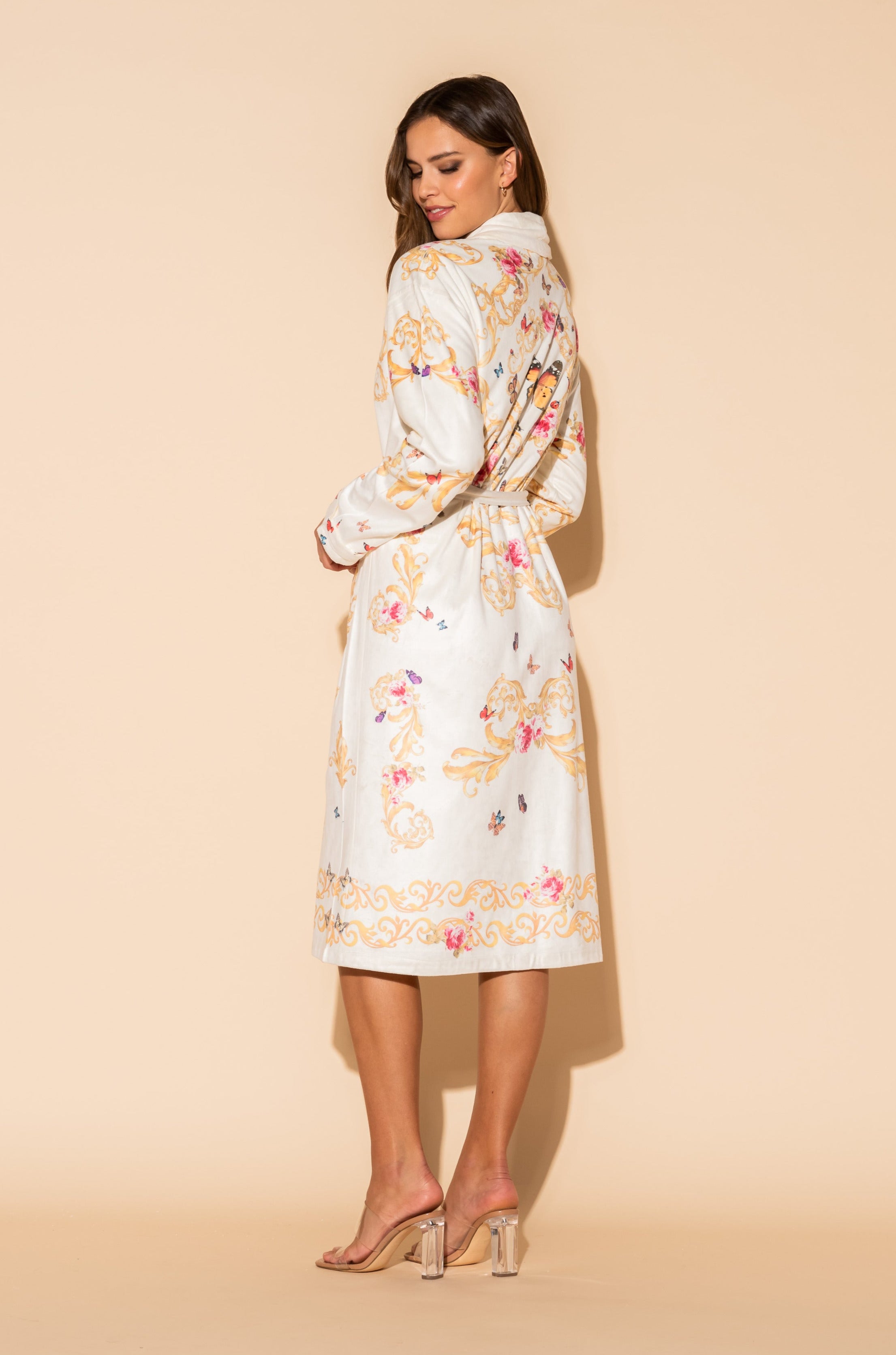 White Butterflies Long Robe
