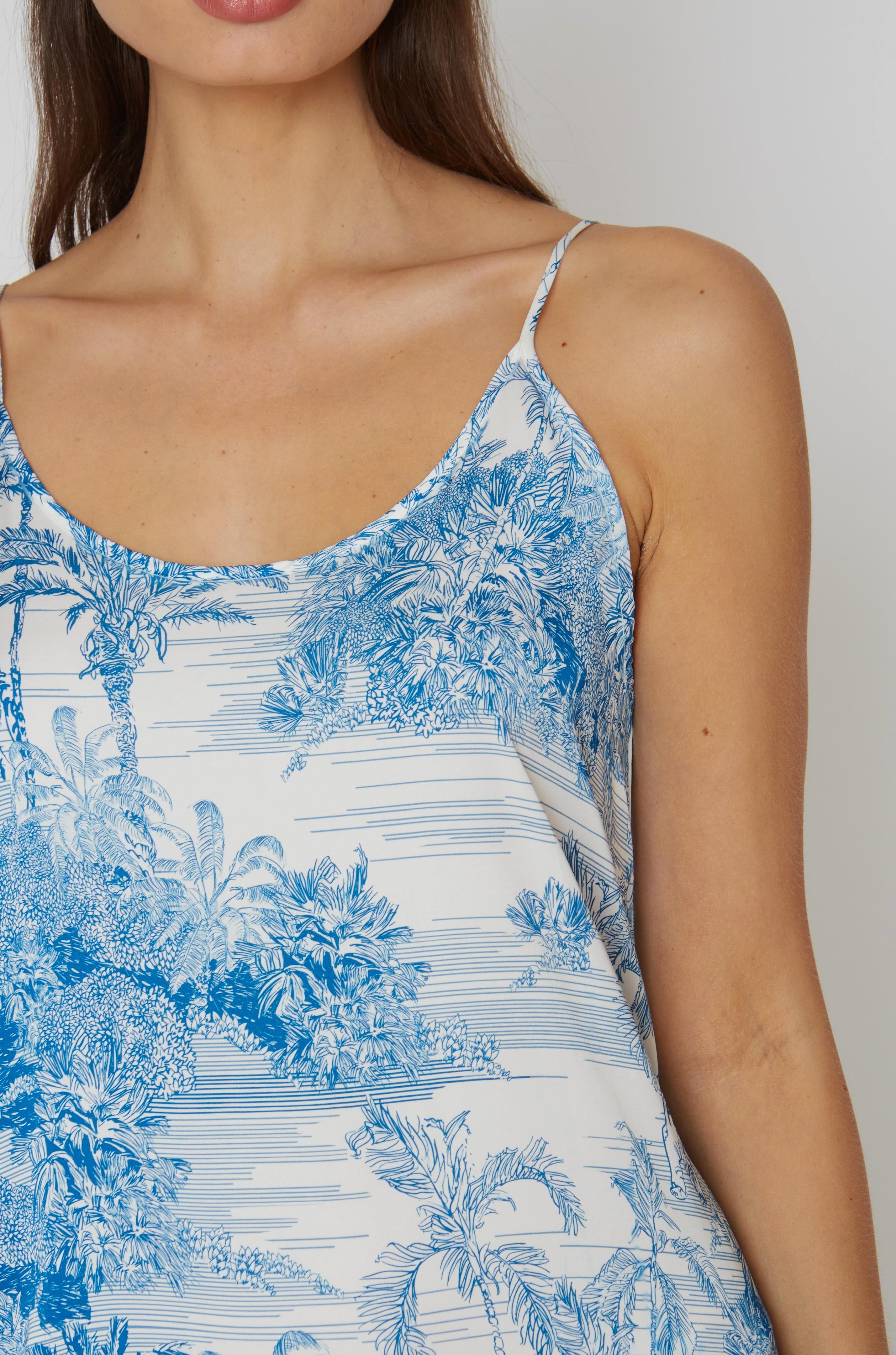 Landscape Blue Long Chemise