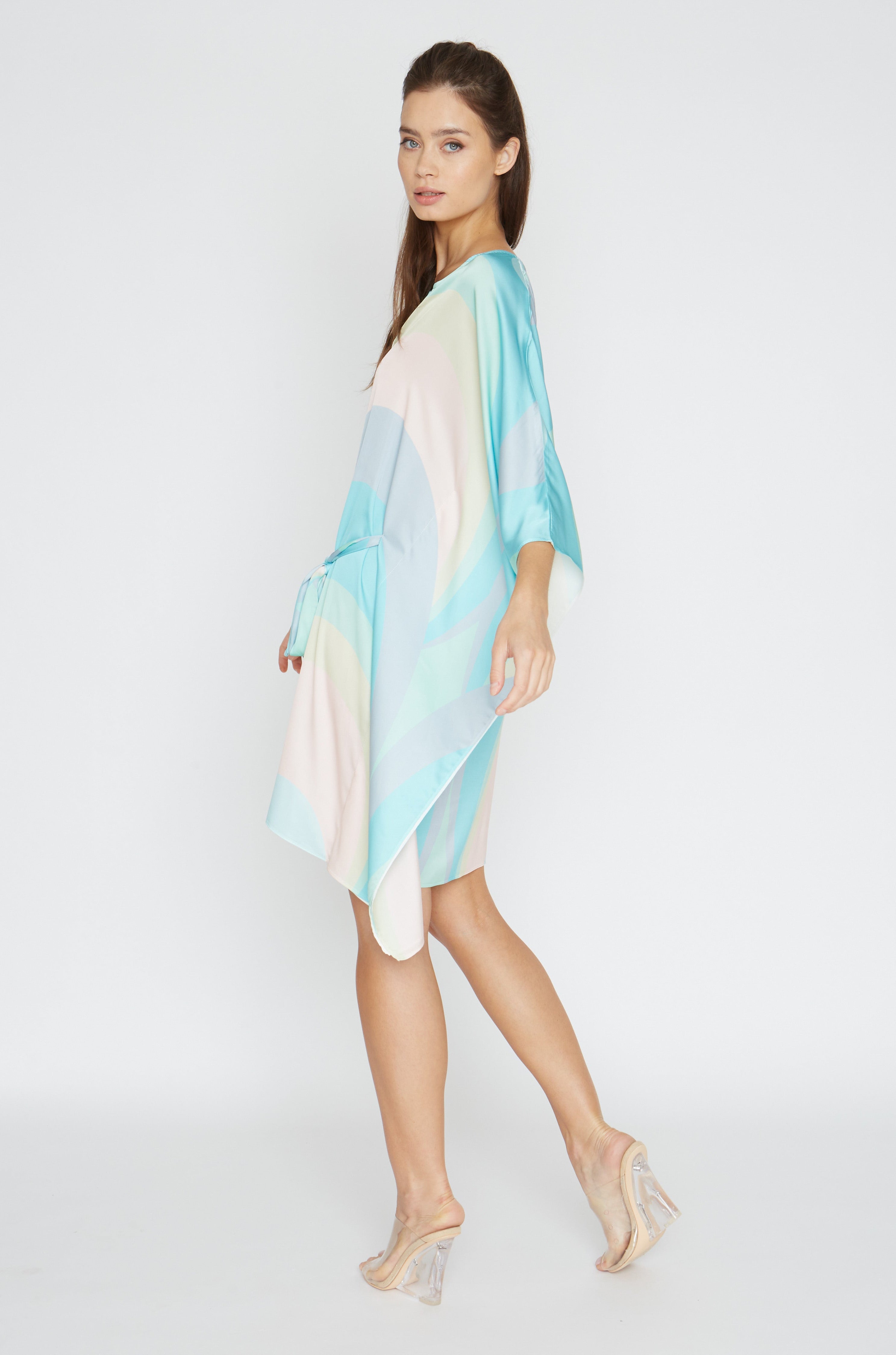 Diva Scoop Pistachio Short Caftan