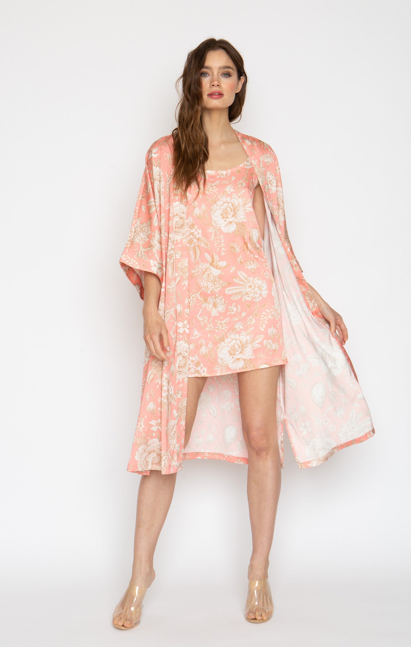 Sandy Rose Silky Kimono