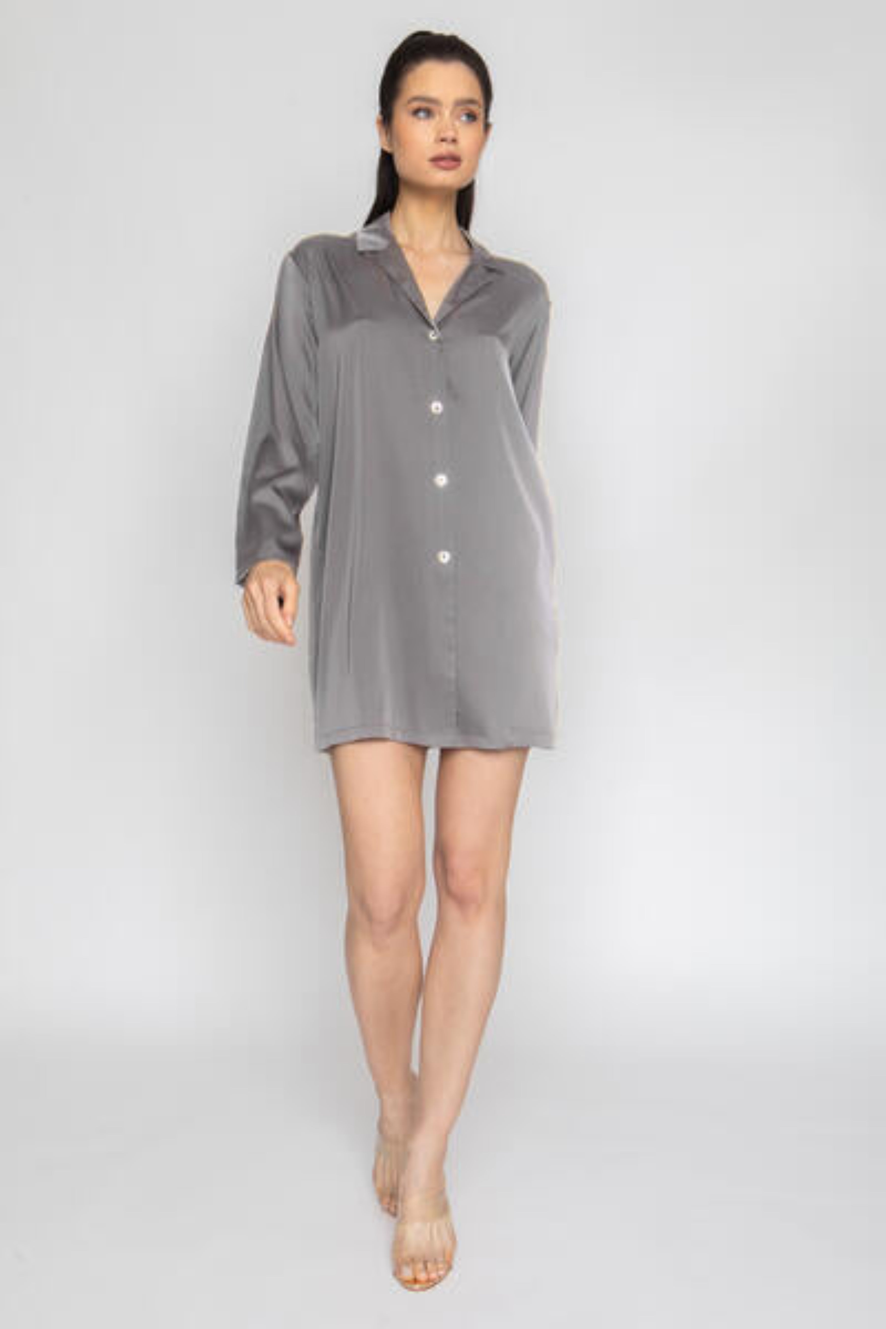 Smokey Grey Boyfriend Shirt