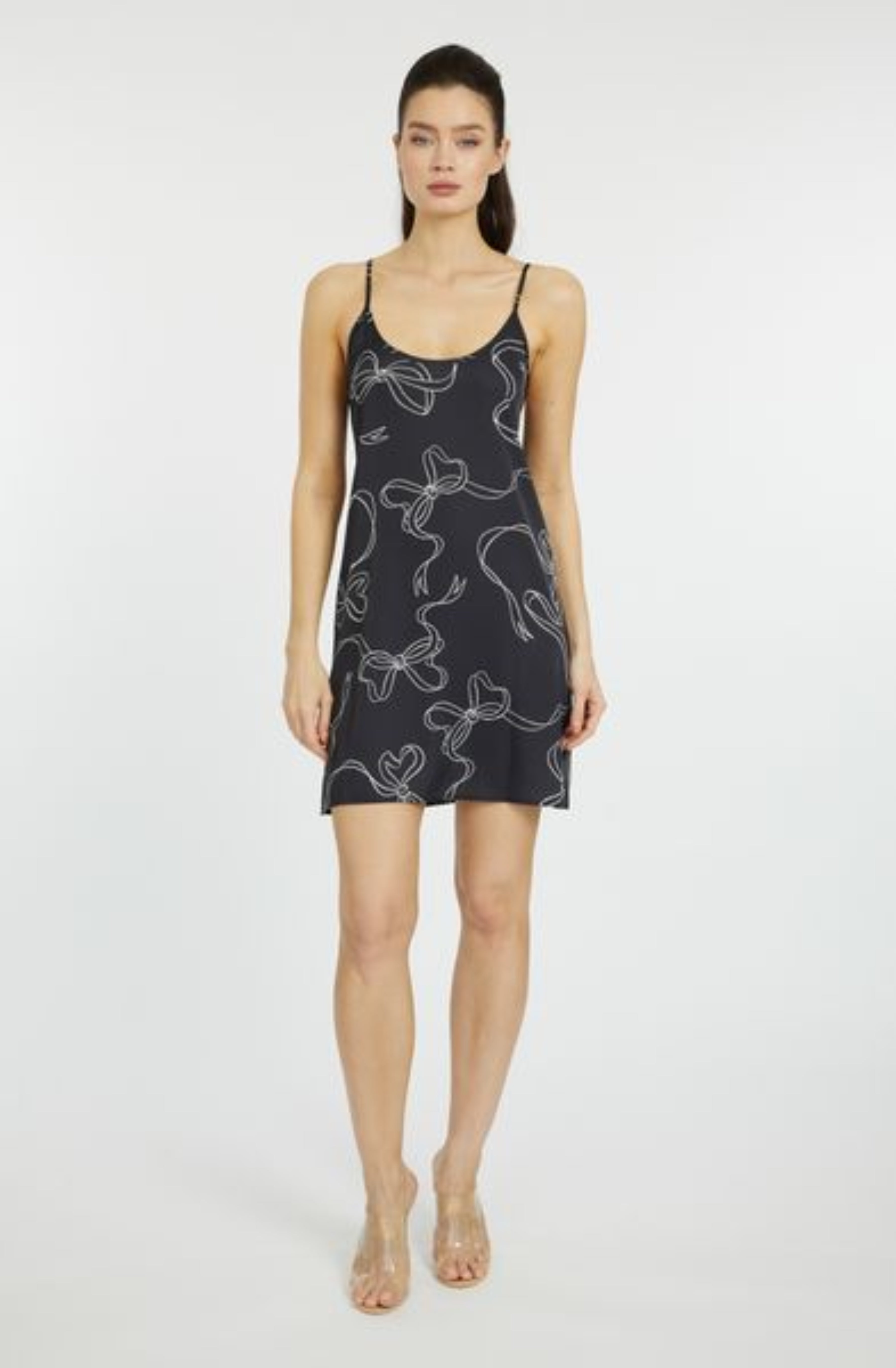 Bow Black Short Chemise
