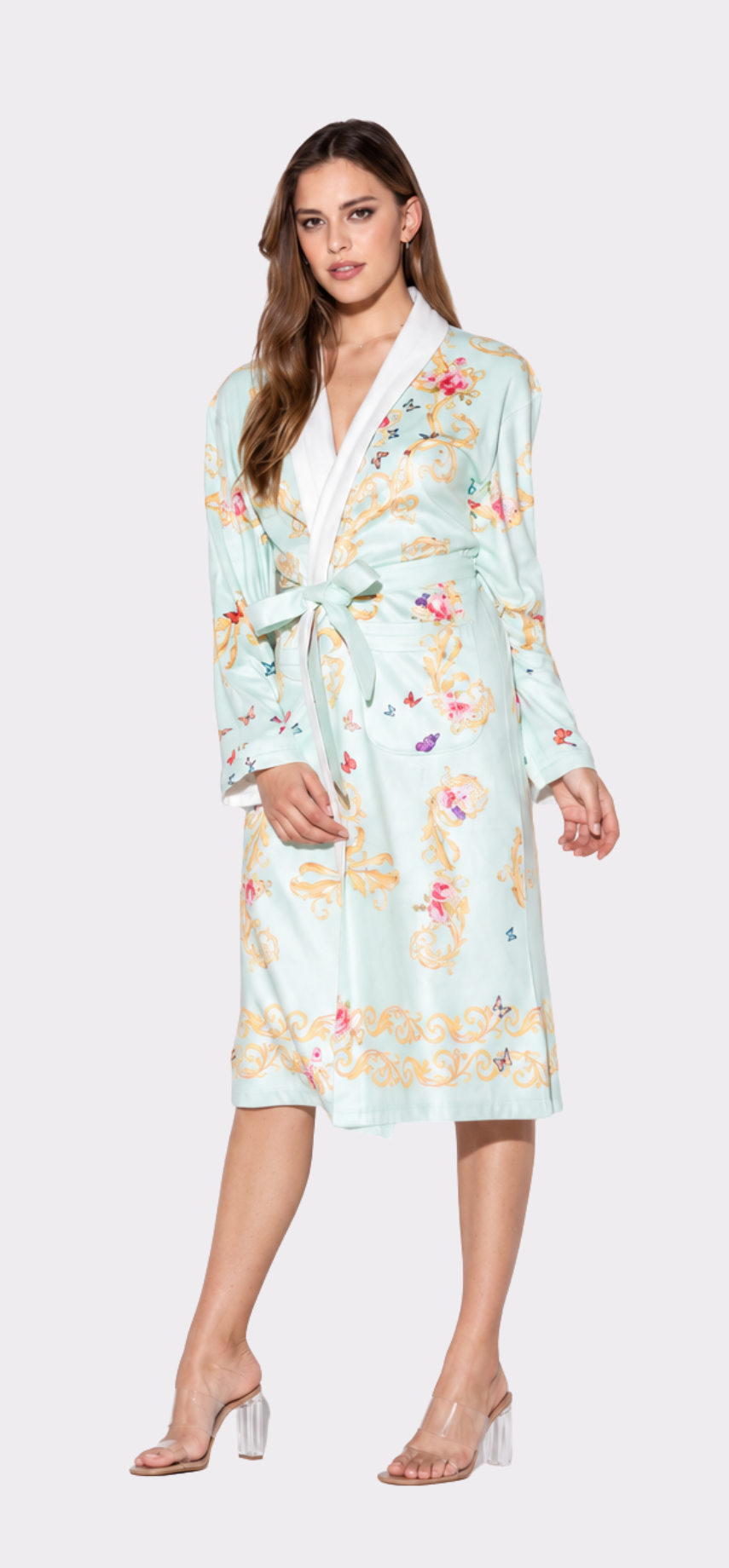 Blue Butterflies Long Robe