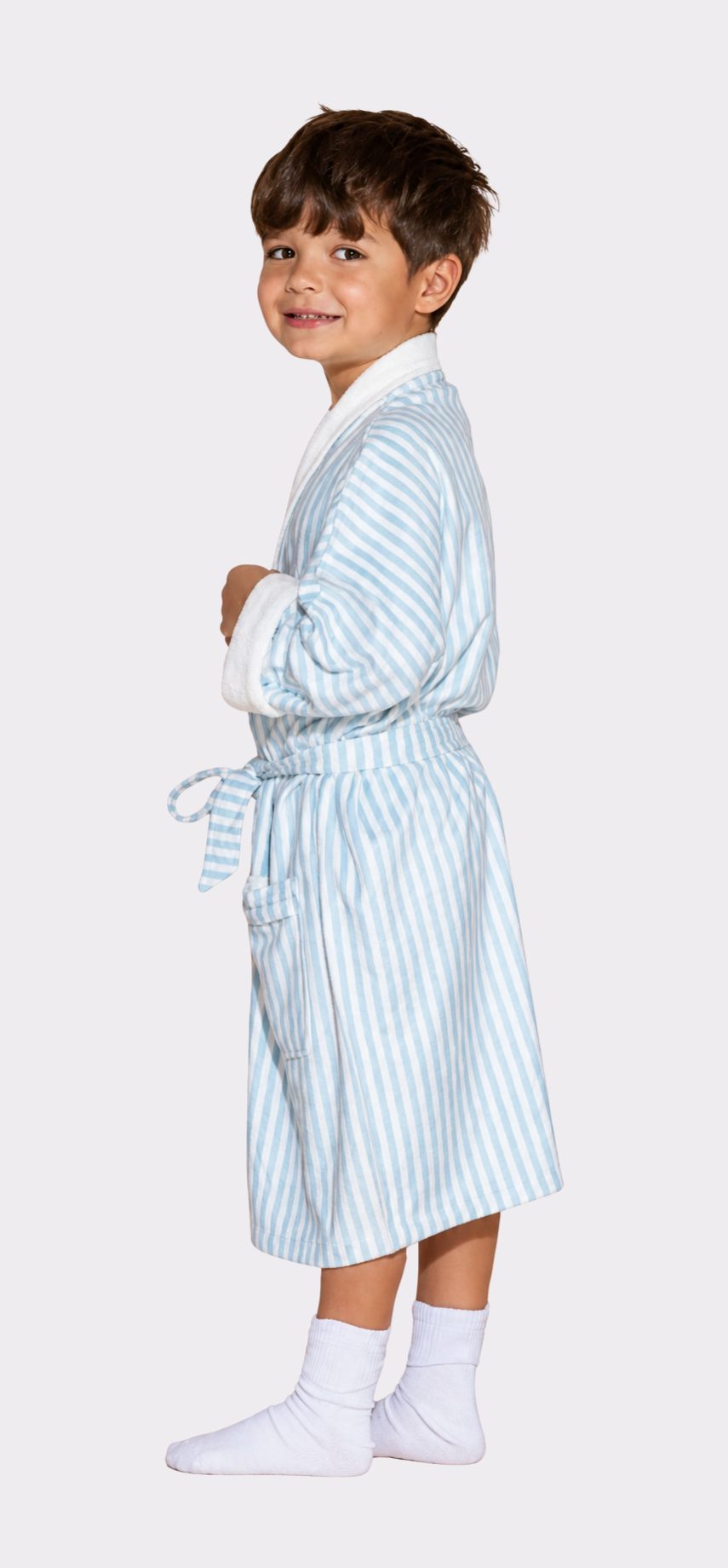 Blue Stripes w/ Prince Kids Robe
