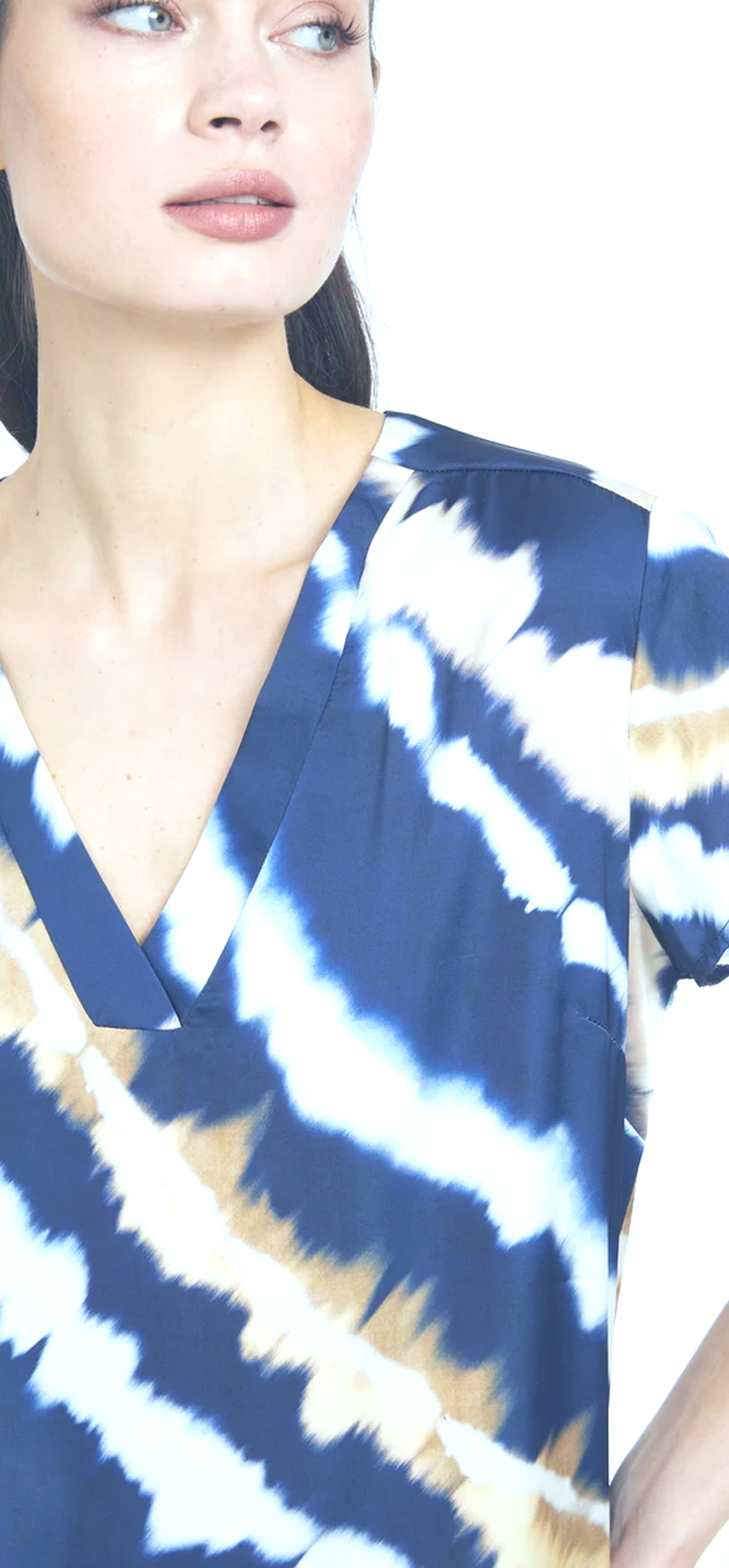 Mai Tai Moon Short Sleeve V Neck Dress